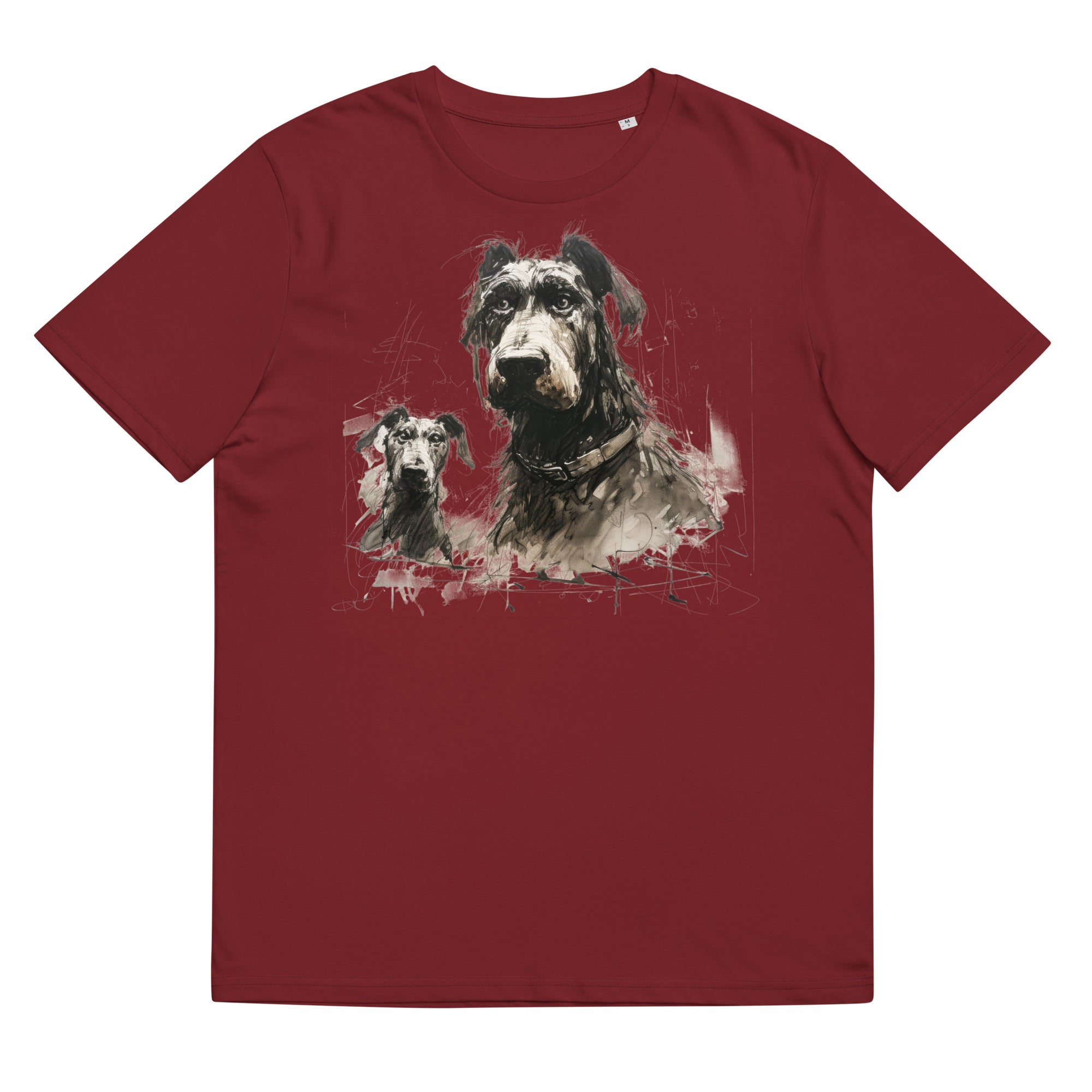 T-Shirt - Frontprint - Zwei Hunde - Scribble