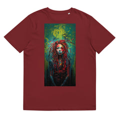 T-Shirt - Frontprint - Frau mit Dreadlocks