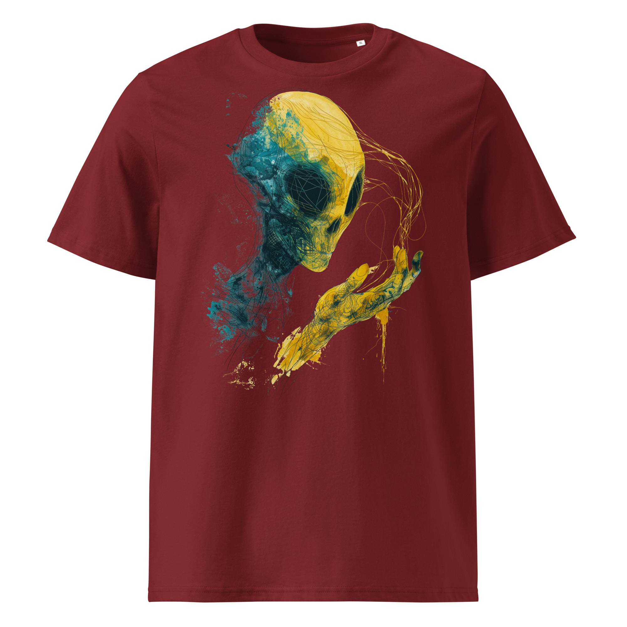 T-Shirt - Frontprint - Alien Head Yellow