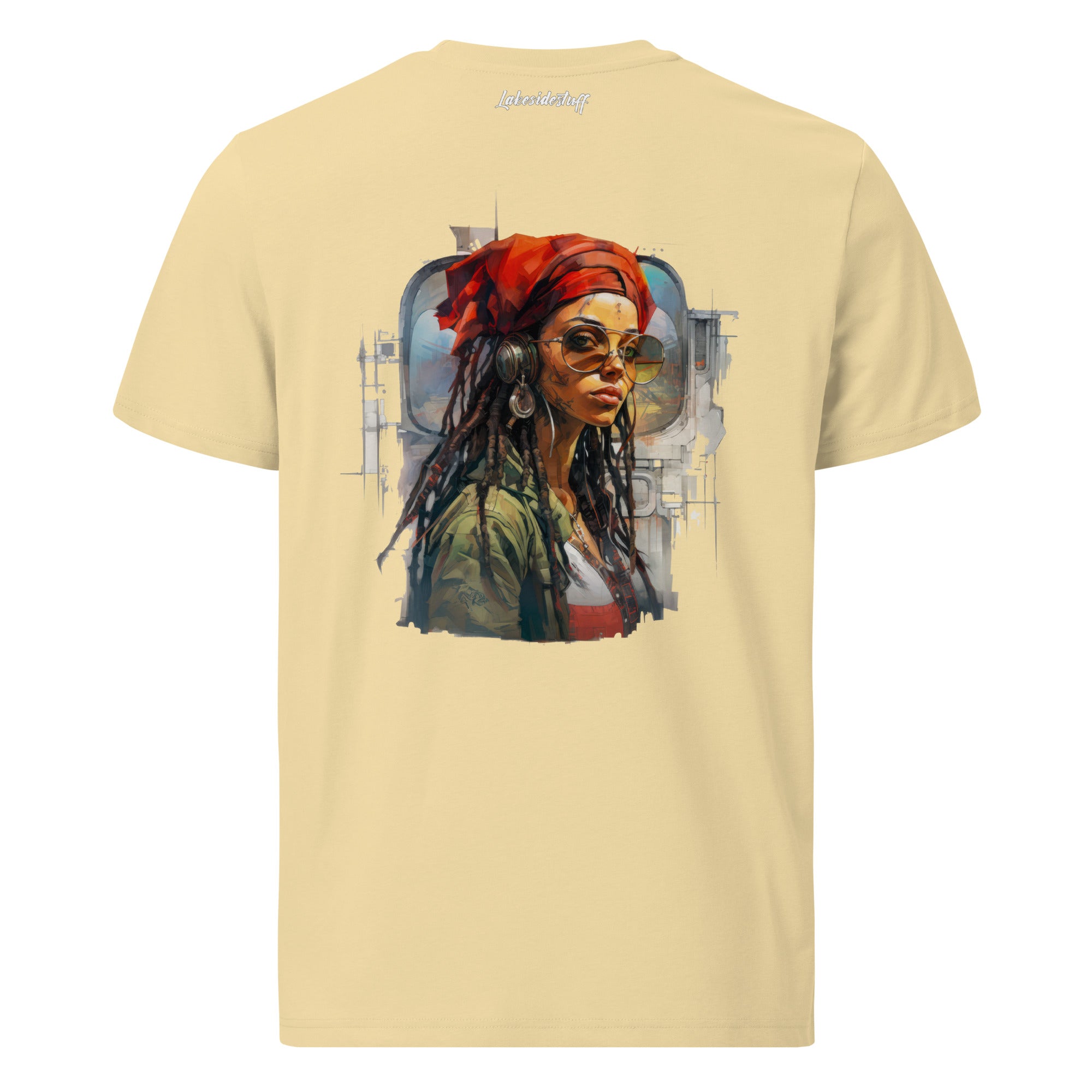 T-Shirt - Backprint - Lady with sunglasses