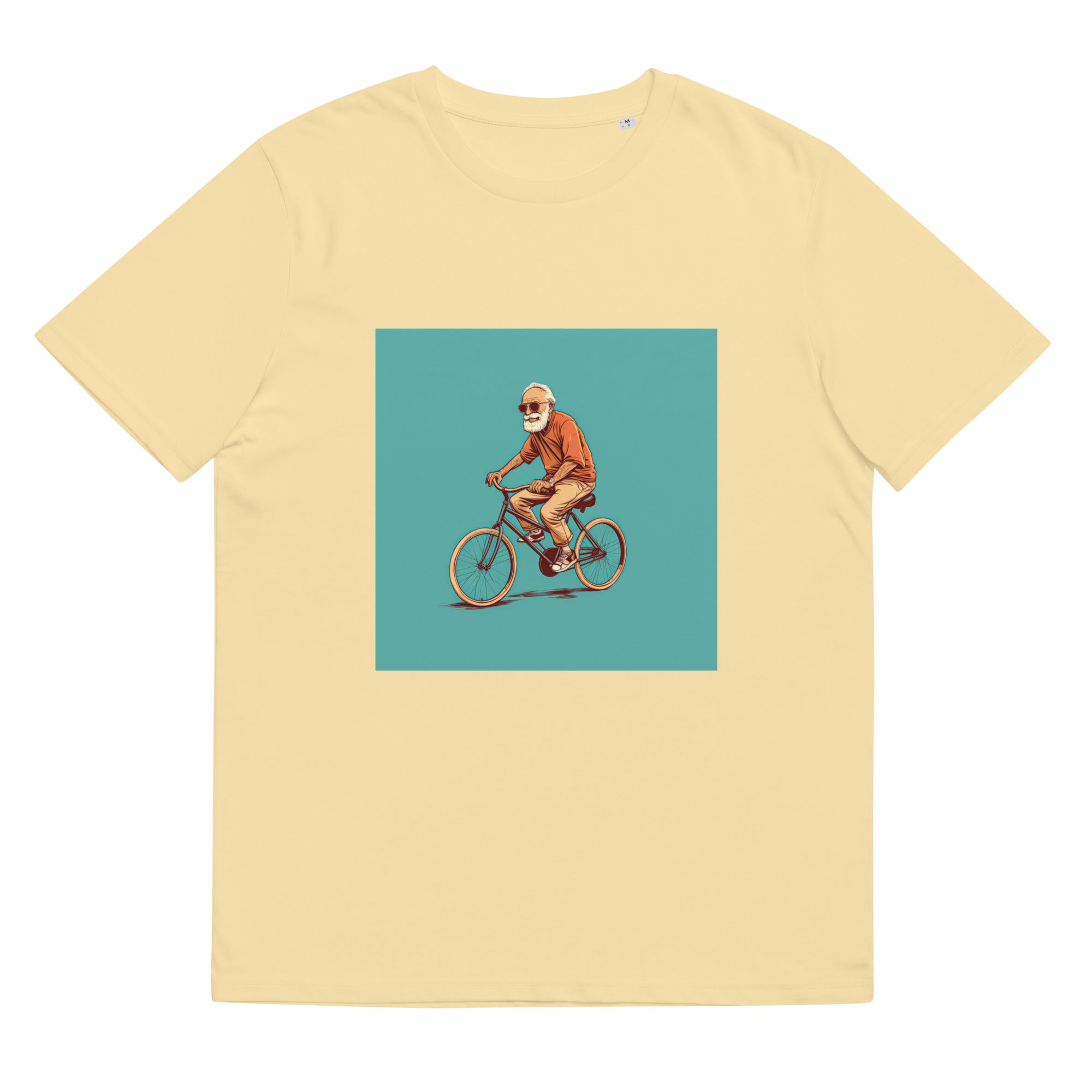 T-Shirt - Frontprint - Opa auf einem Fahrrad