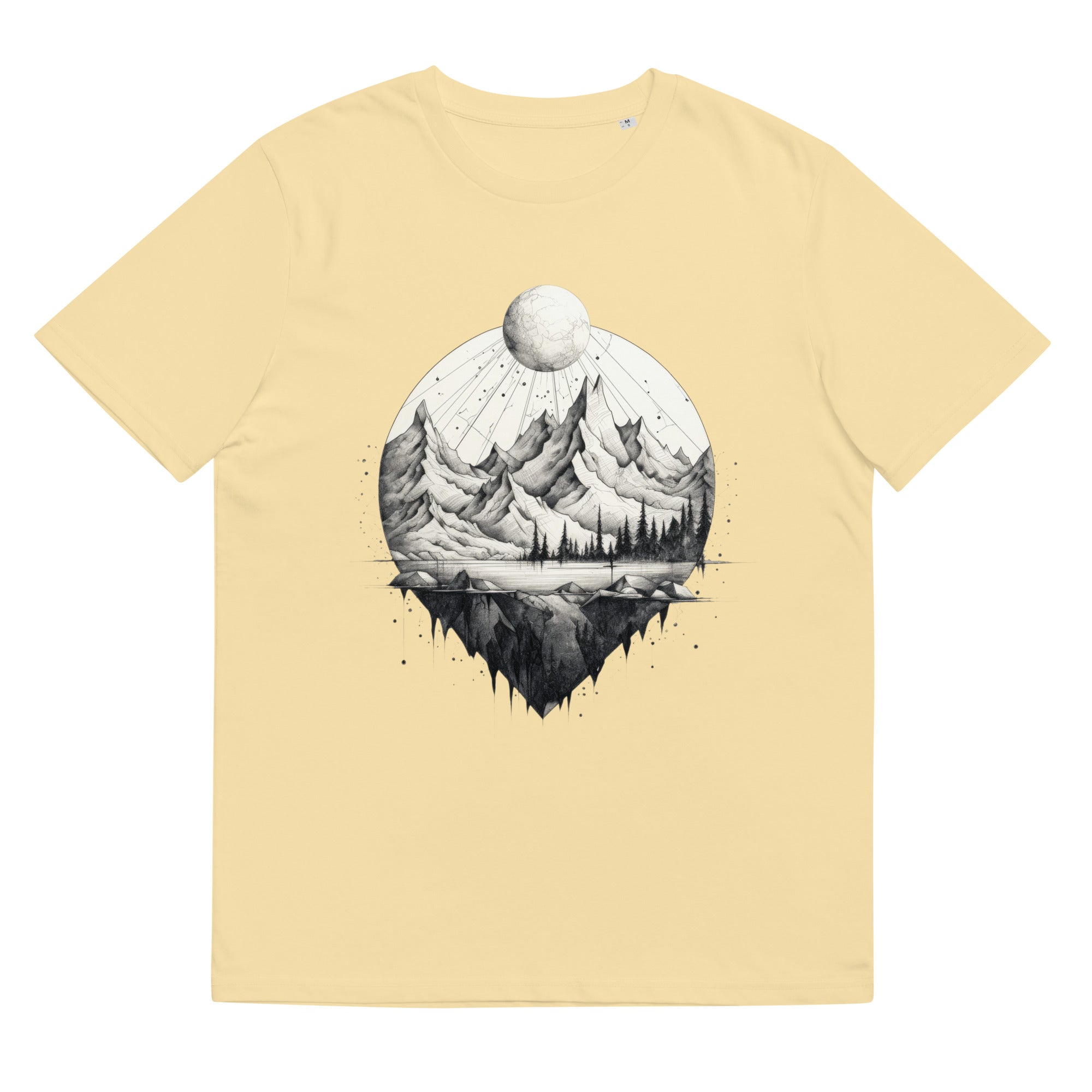 T-Shirt - Frontprint - Line Art Landschaft