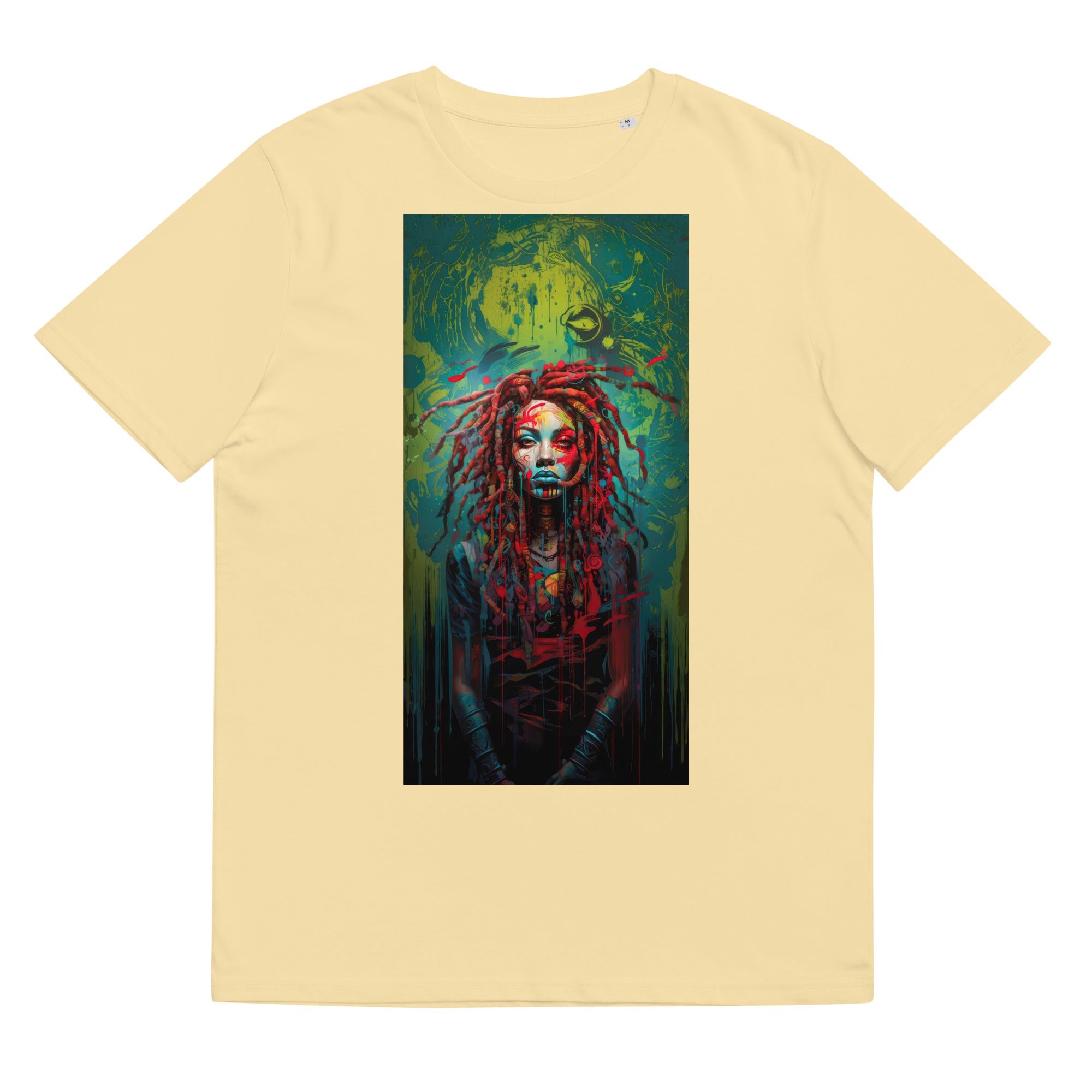 T-Shirt - Frontprint - Frau mit Dreadlocks