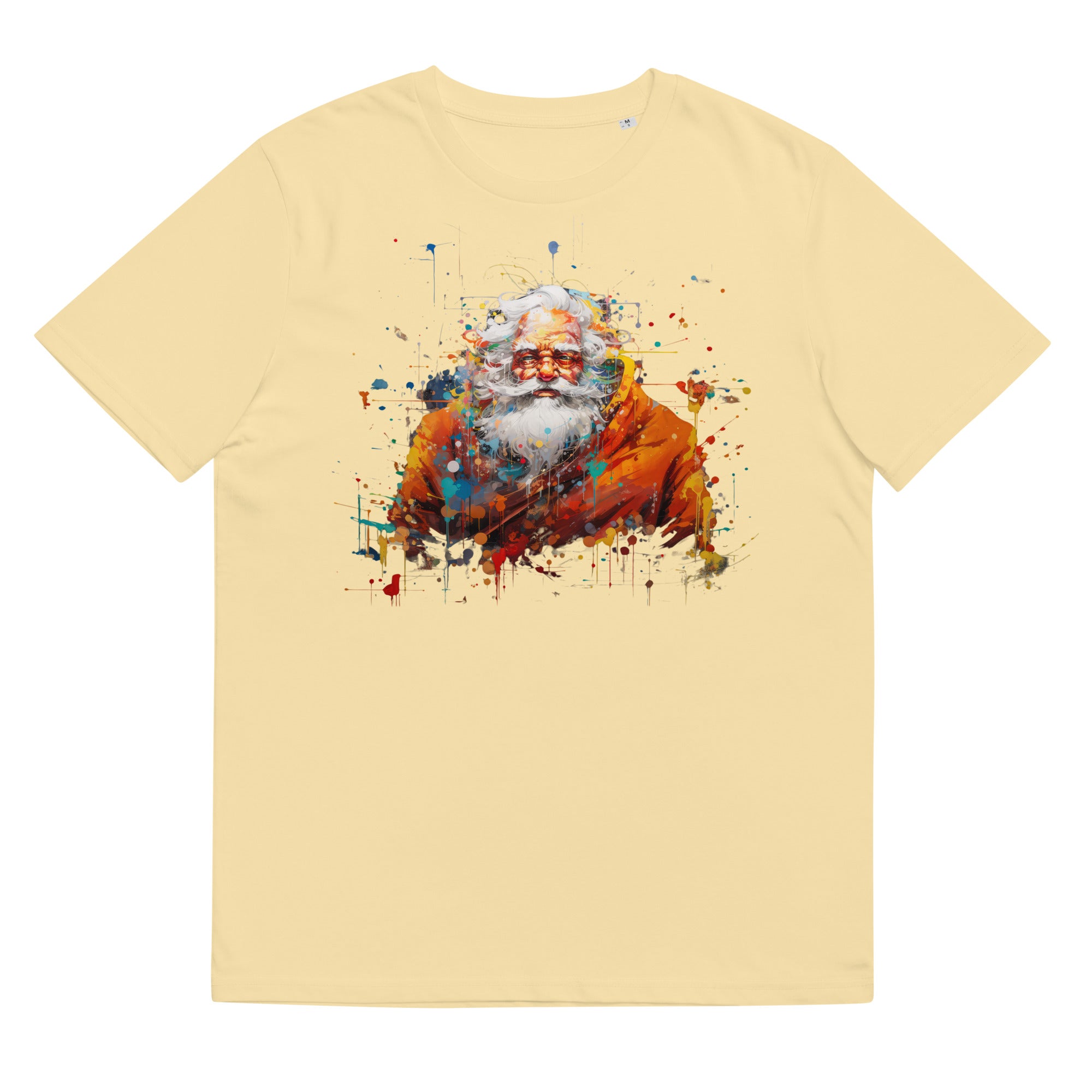 T-Shirt - Frontprint - Santa Clause mit Farbklecksen