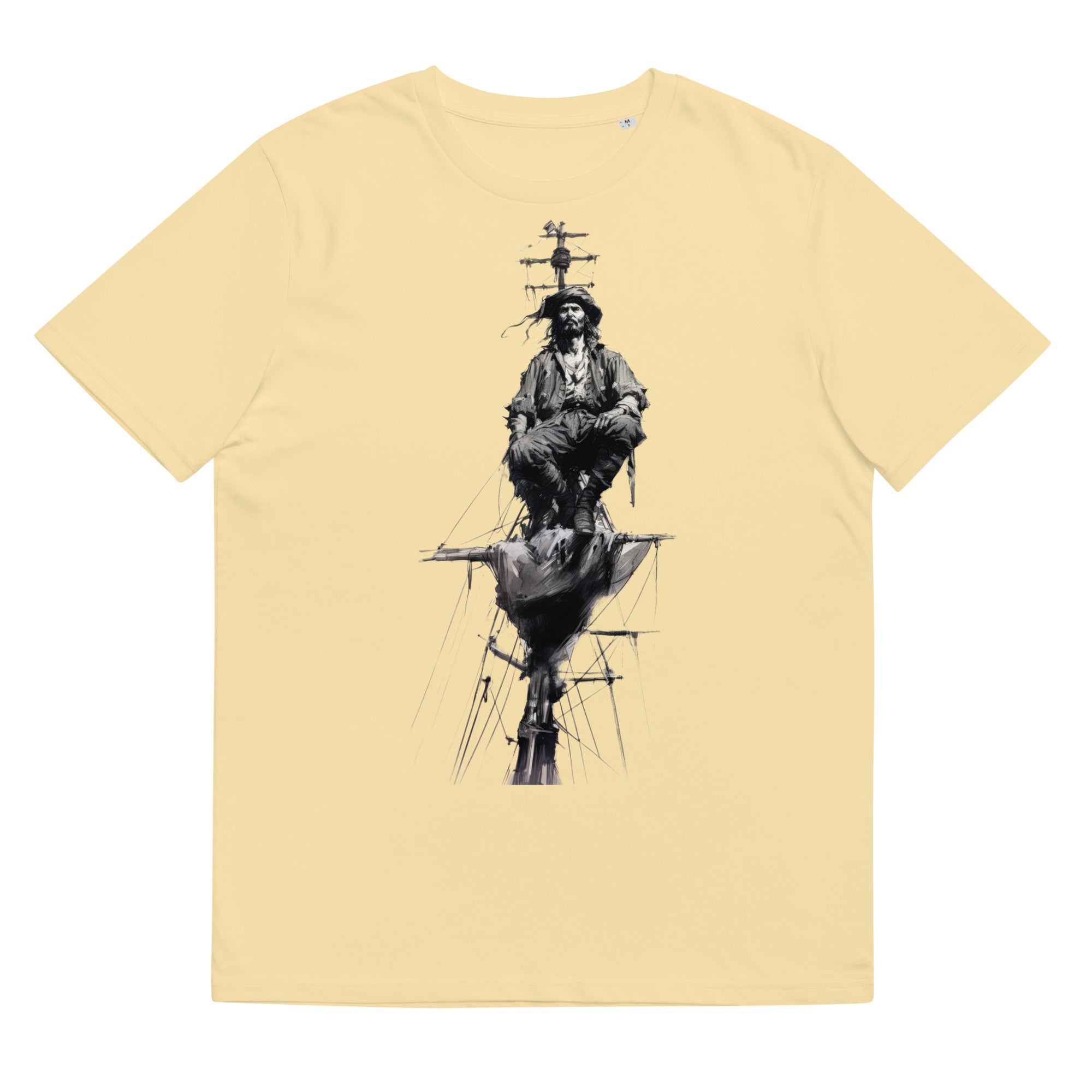 T-Shirt - Frontprint - Pirat auf einem Mast