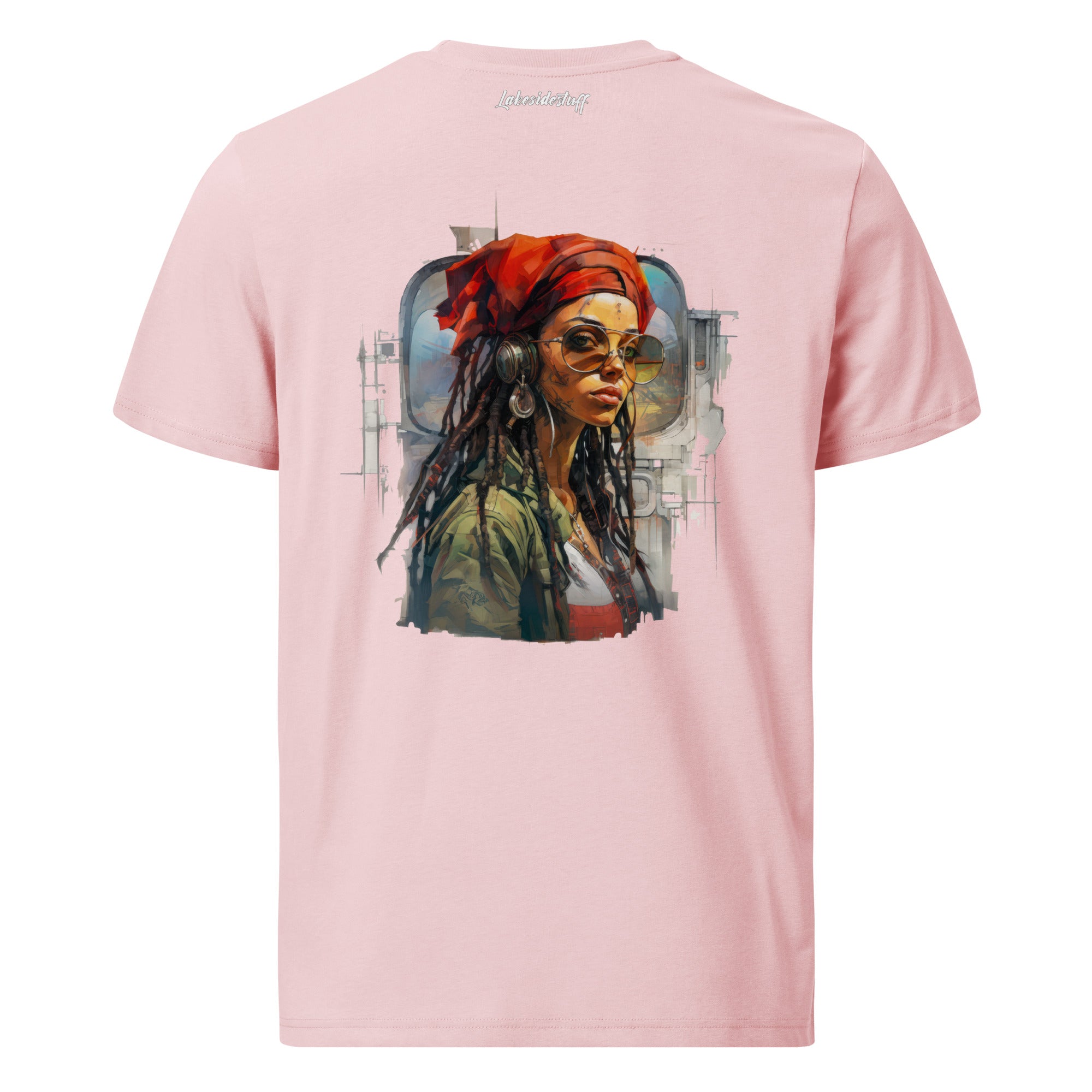 T-Shirt - Backprint - Lady with sunglasses