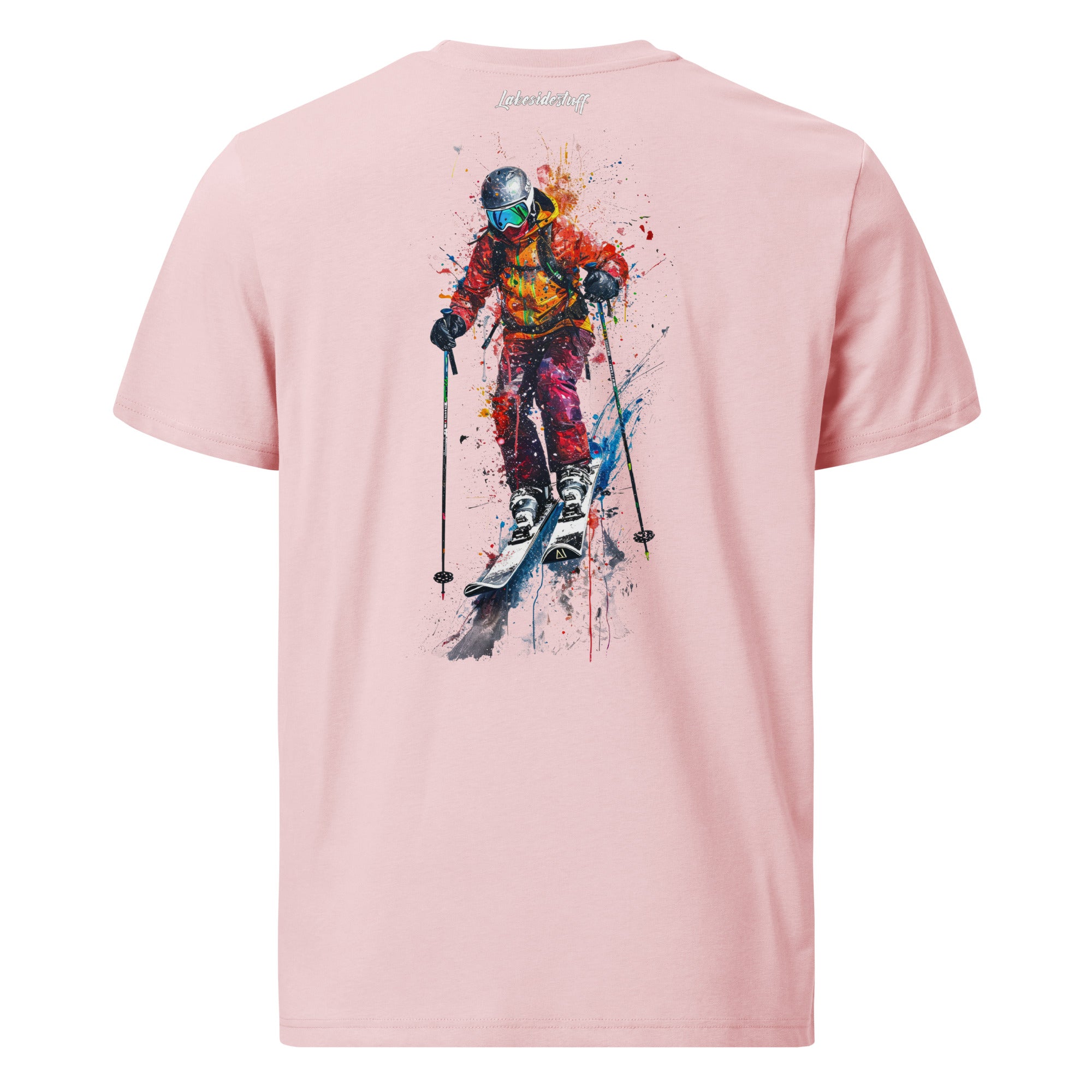 T-Shirt - Backprint - Ski downhill