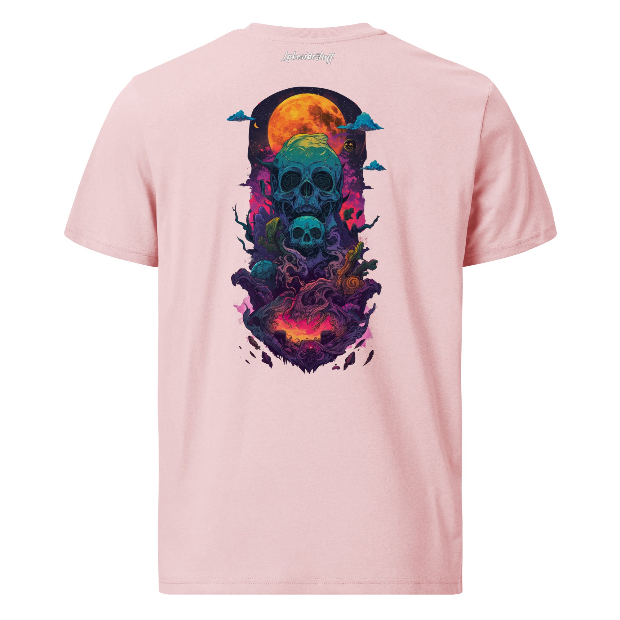 T-Shirt - Backprint - Psychodelic Skulls