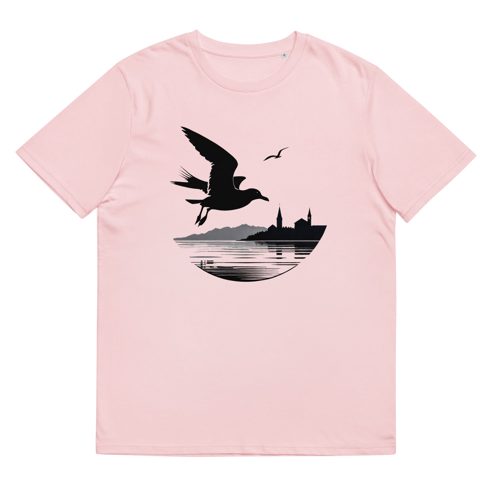 T-Shirt - Frontprint - Seagull and Harbour