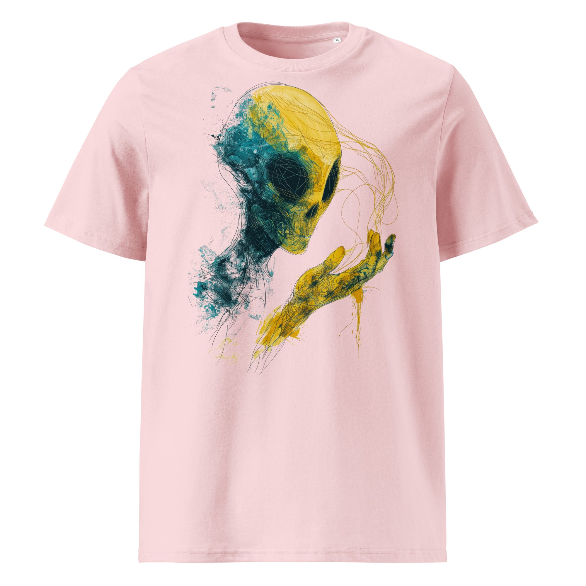 T-Shirt - Frontprint - Alien Head Yellow