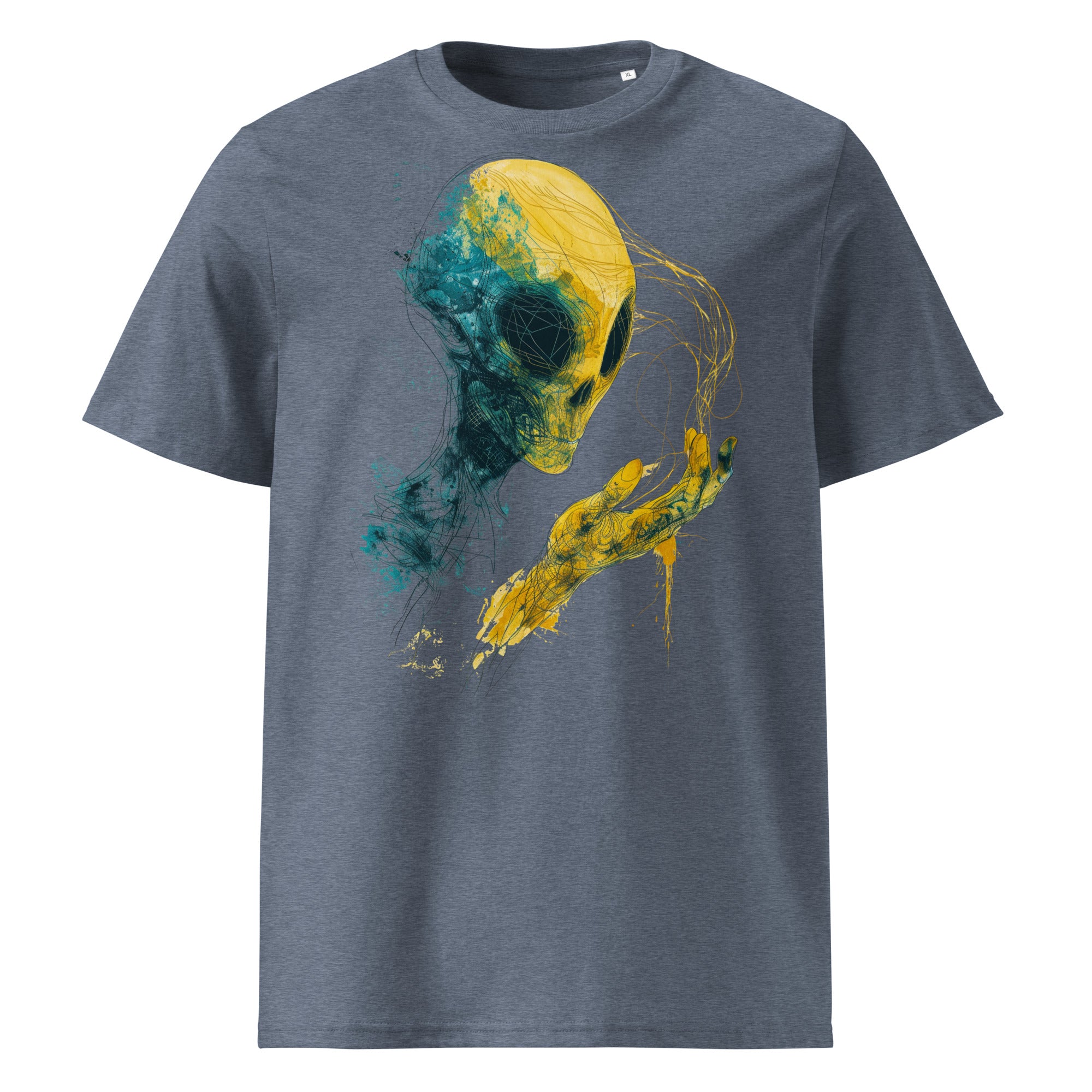 T-Shirt - Frontprint - Alien Head Yellow