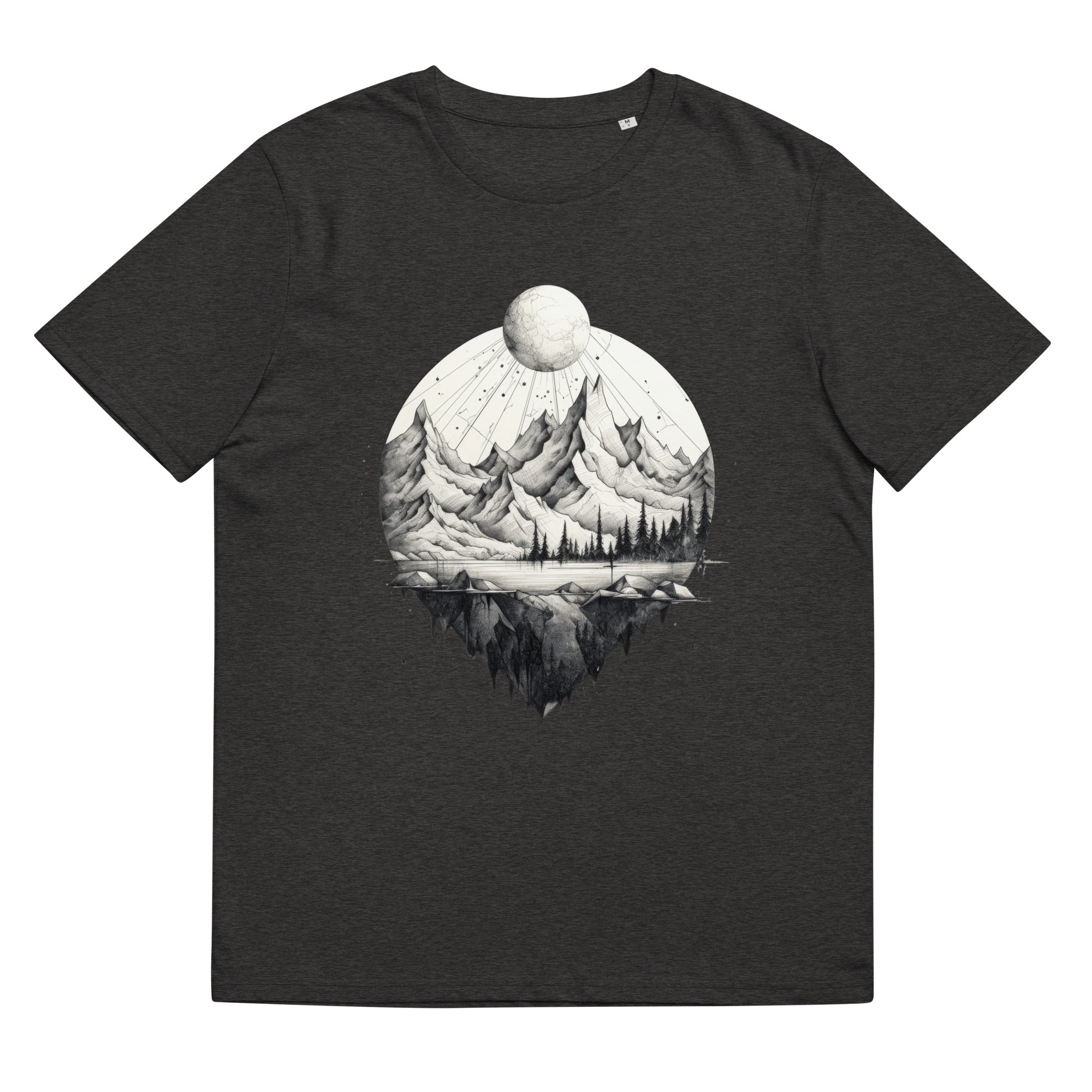 T-Shirt - Frontprint - Line Art Landschaft