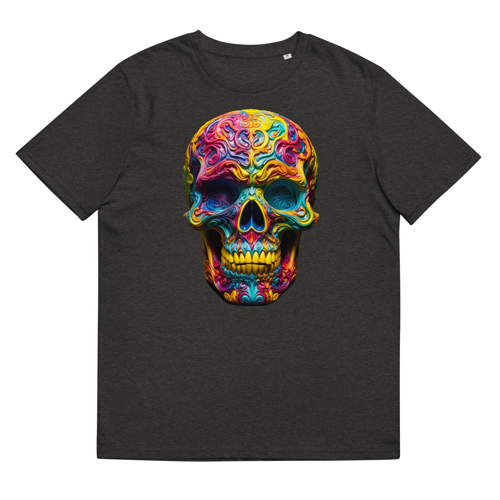 T-Shirt - Frontprint - Farbiger Totenschädel