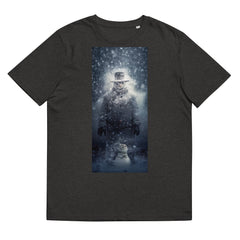 T-Shirt - Frontprint - Schneemann im Schneesturm