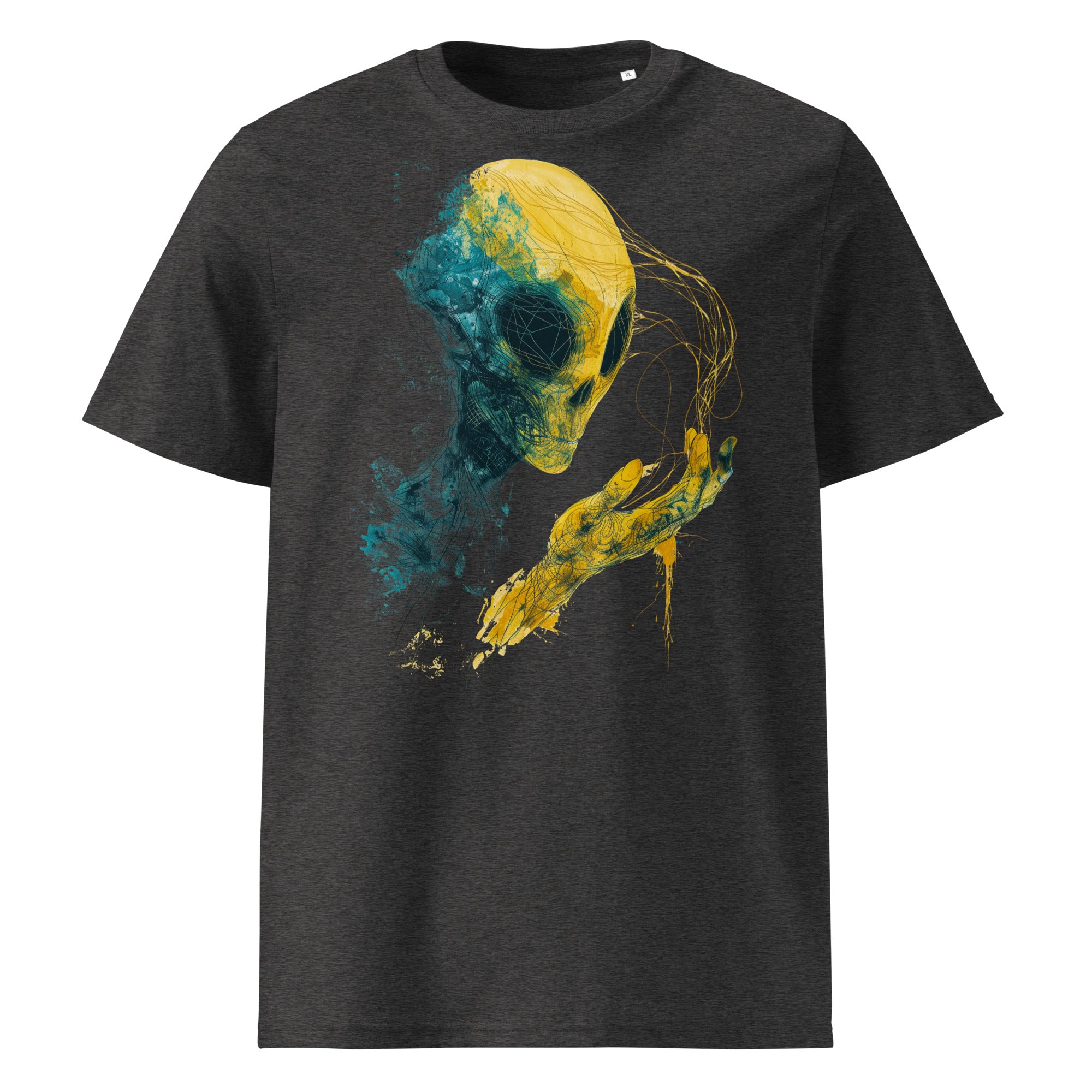 T-Shirt - Frontprint - Alien Head Yellow