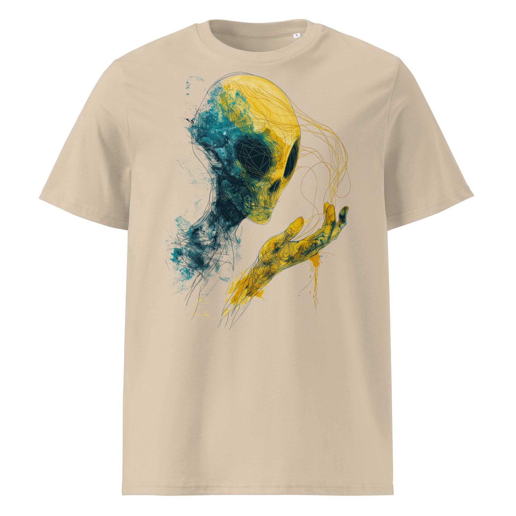 T-Shirt - Frontprint - Alien Head Yellow