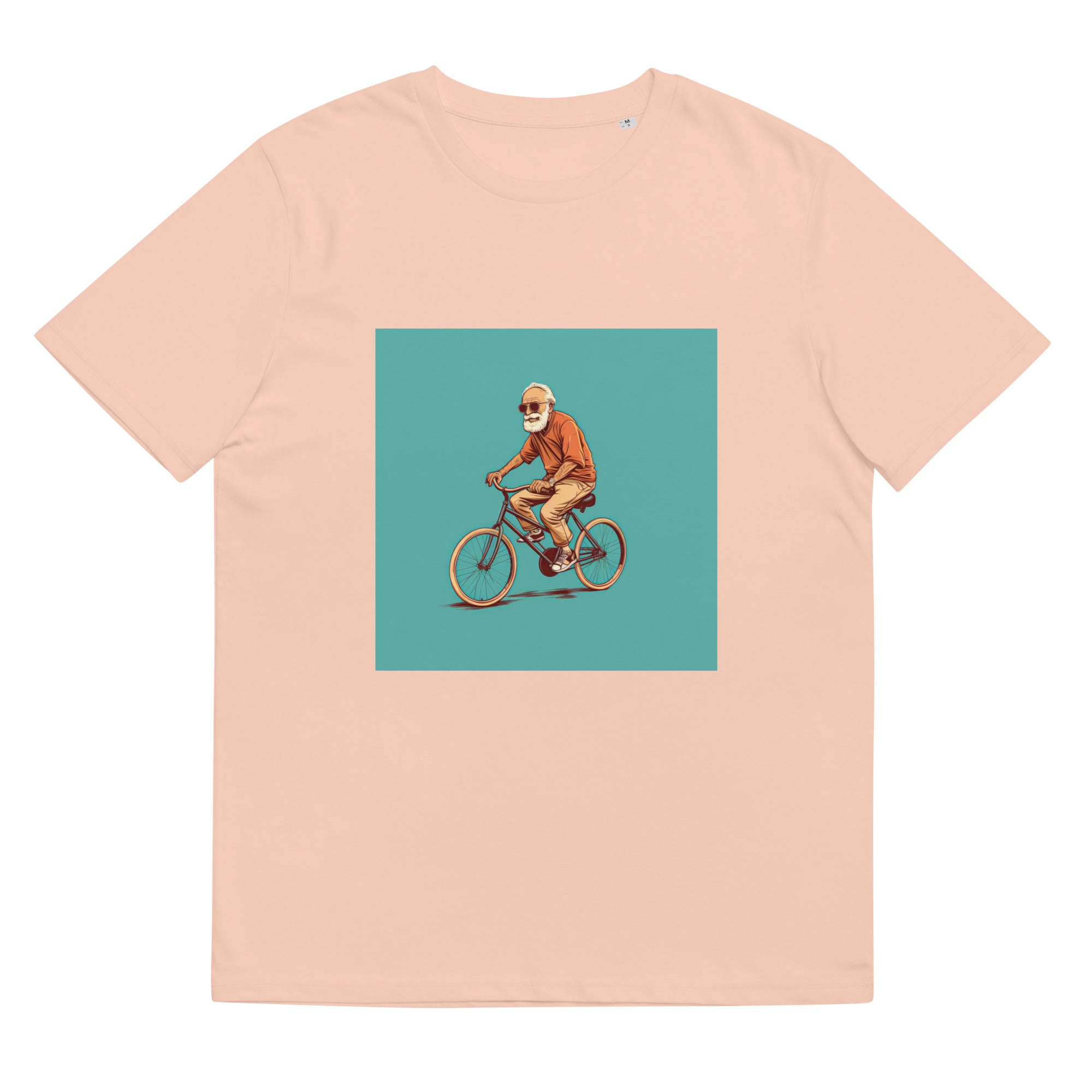 T-Shirt - Frontprint - Opa auf einem Fahrrad