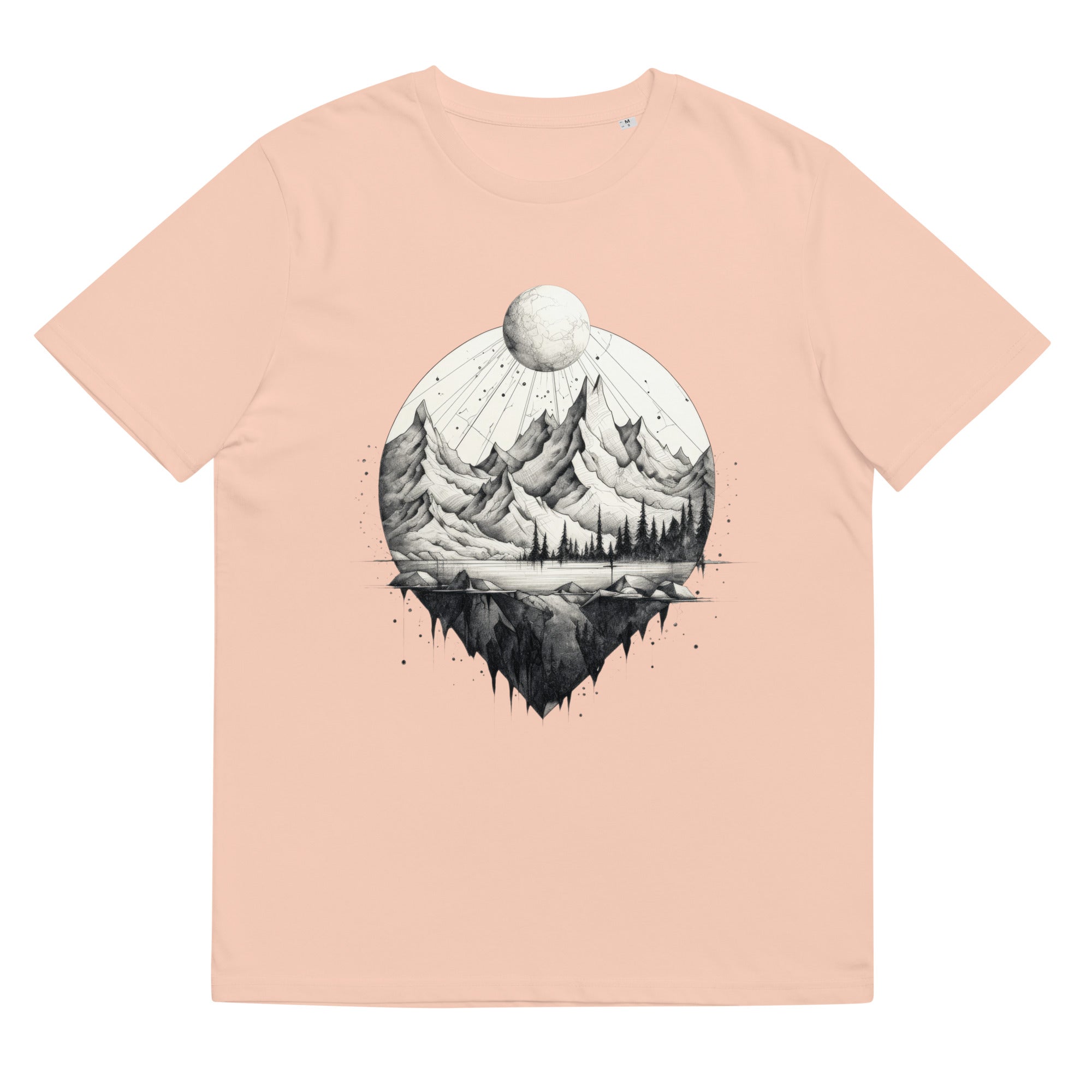 T-Shirt - Frontprint - Line Art Landschaft