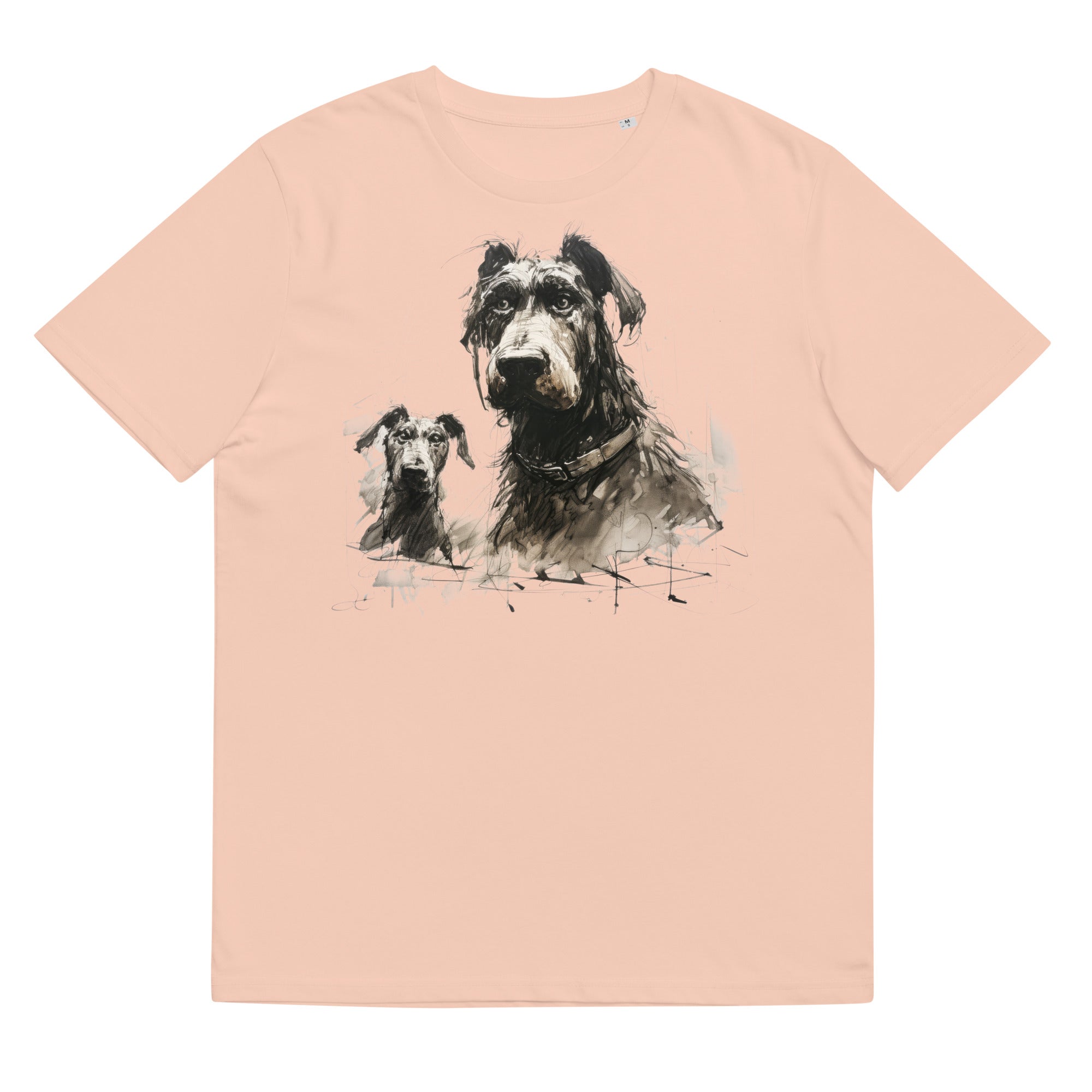 T-Shirt - Frontprint - Zwei Hunde - Scribble