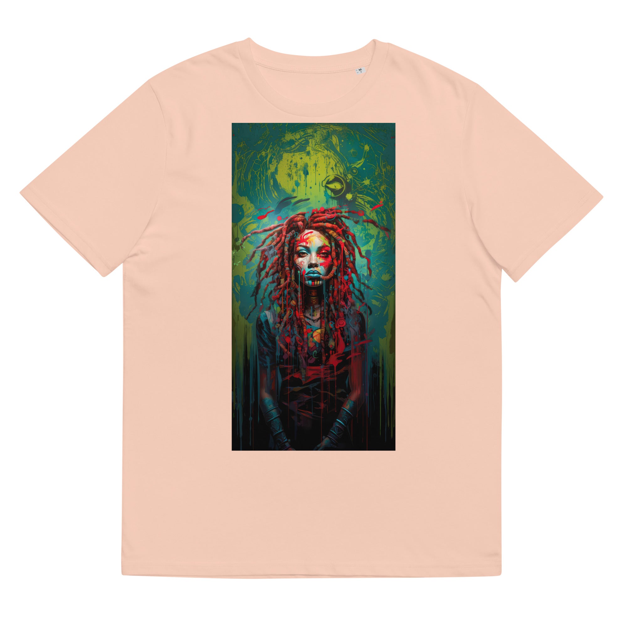 T-Shirt - Frontprint - Frau mit Dreadlocks