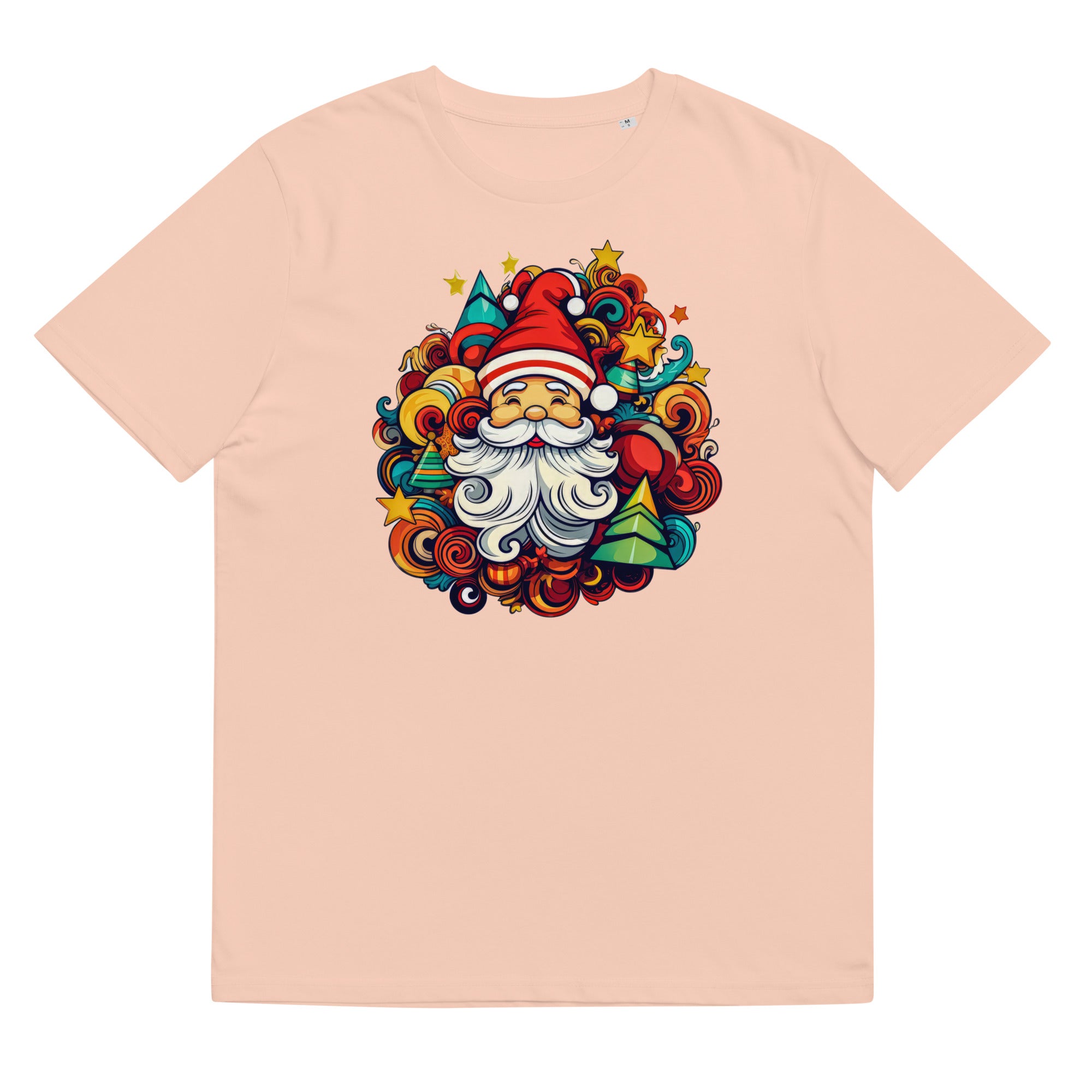 T-Shirt - Frontprint - Weihnachtsmann Ornamente