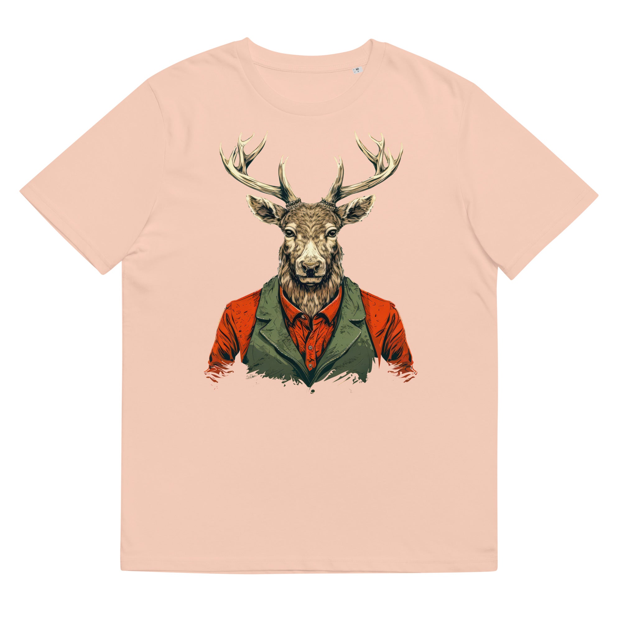 T-Shirt - Frontprint - Hirsch mit Weste