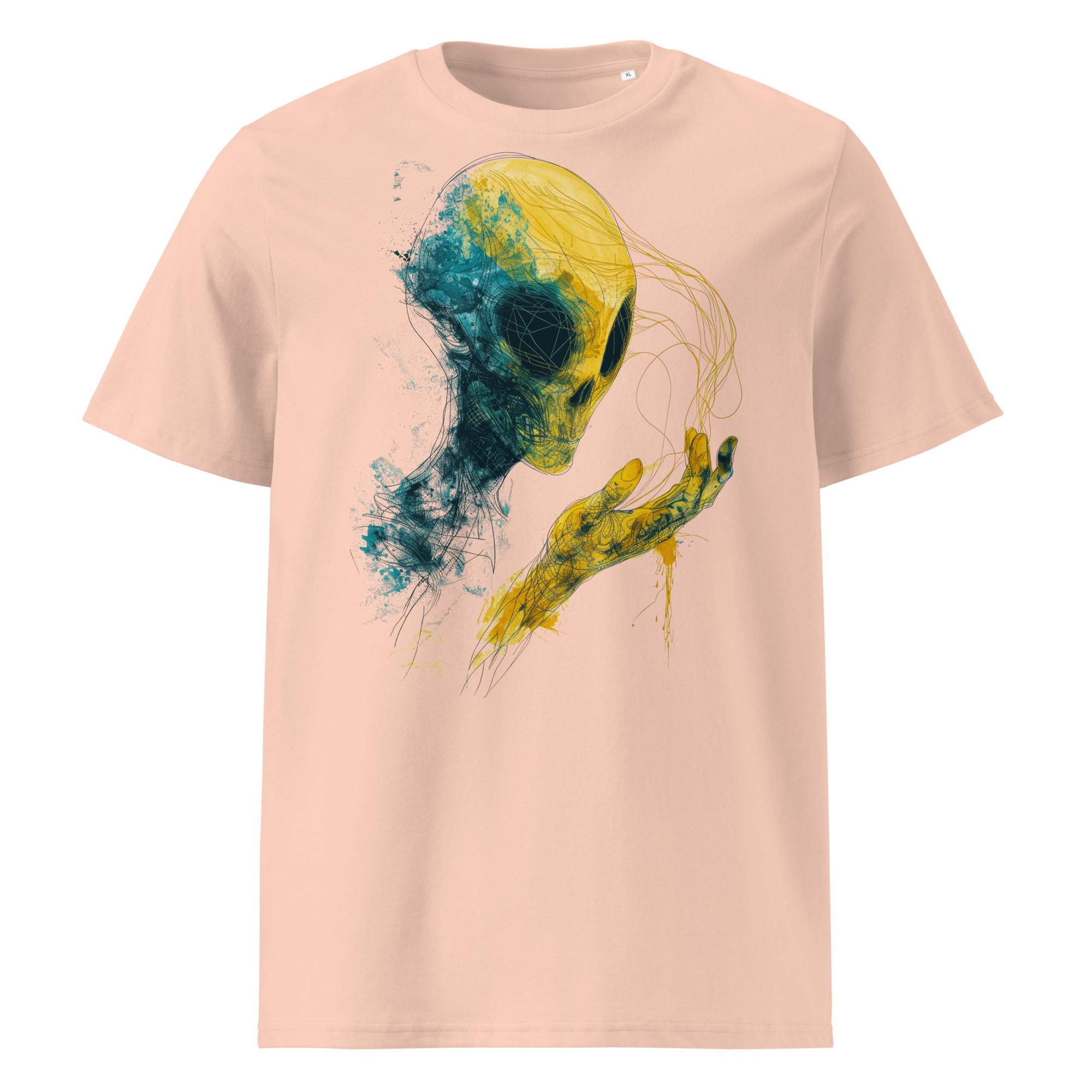 T-Shirt - Frontprint - Alien Head Yellow