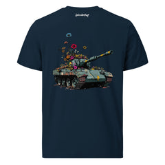 T-Shirt - Backprint - Panzer mit Blumen