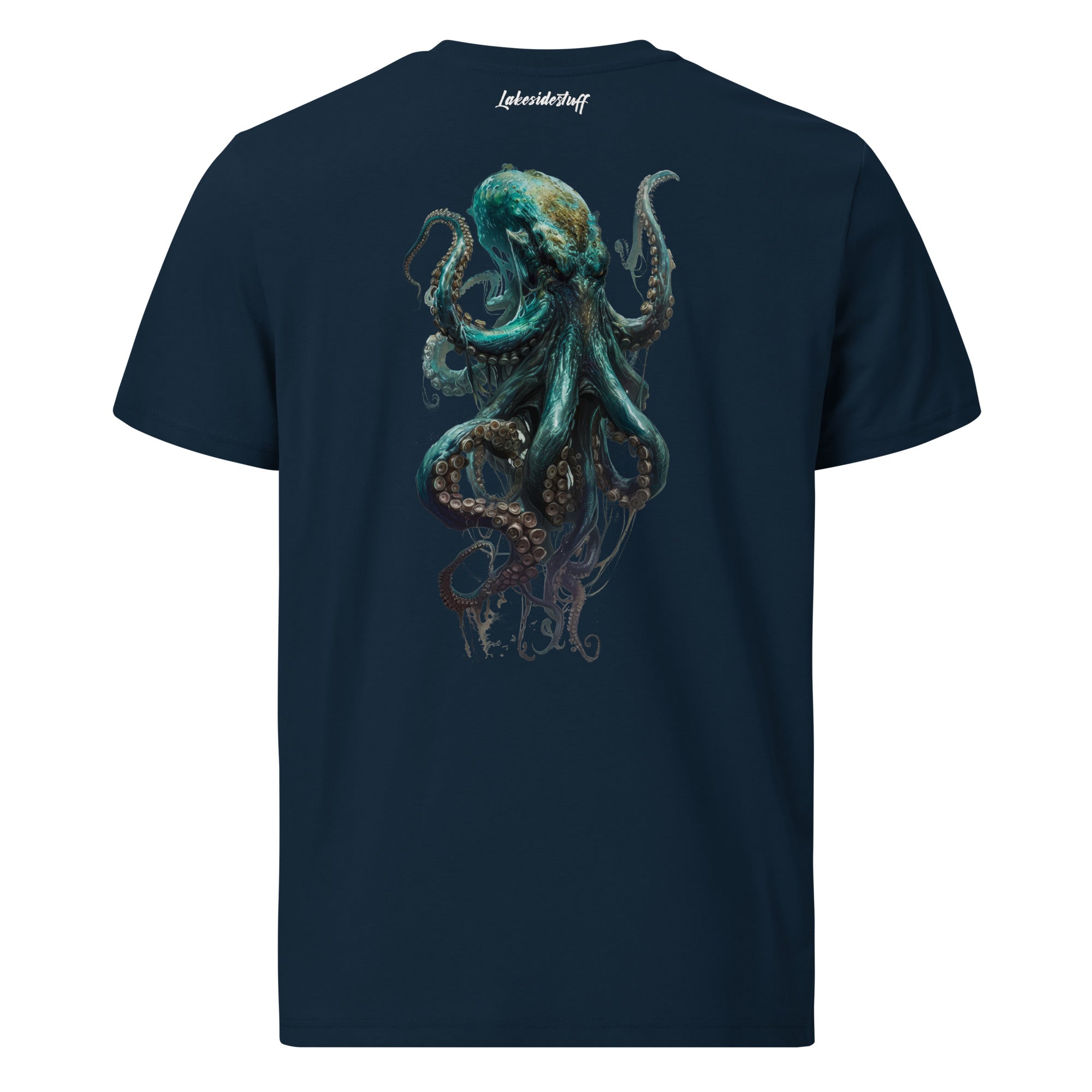 T-Shirt - Backprint - Blue Kraken