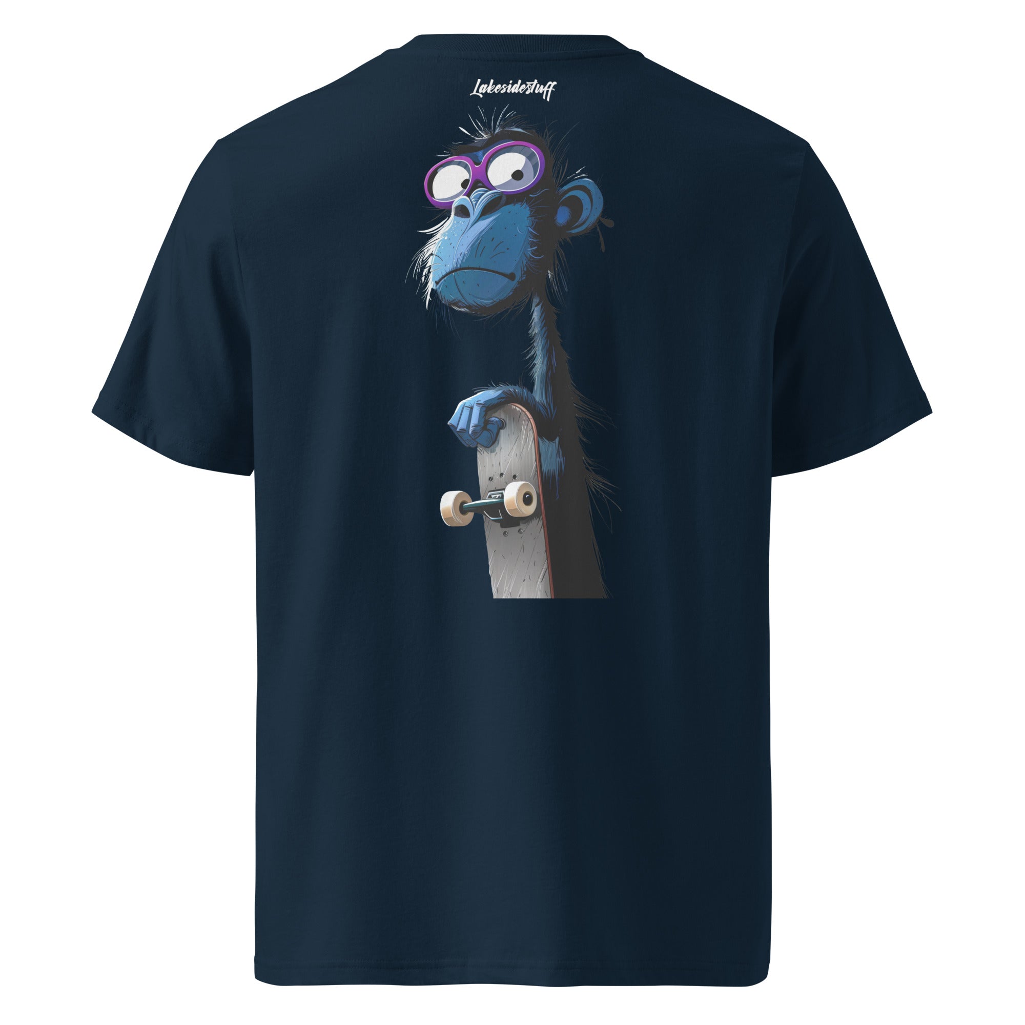 T-shirt - Backprint - Blue Monkey