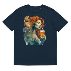 T-Shirt - Frontprint - Frau mit Bierglas