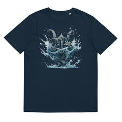 T-Shirt - Frontprint - Wikinger Rune mit Wasser