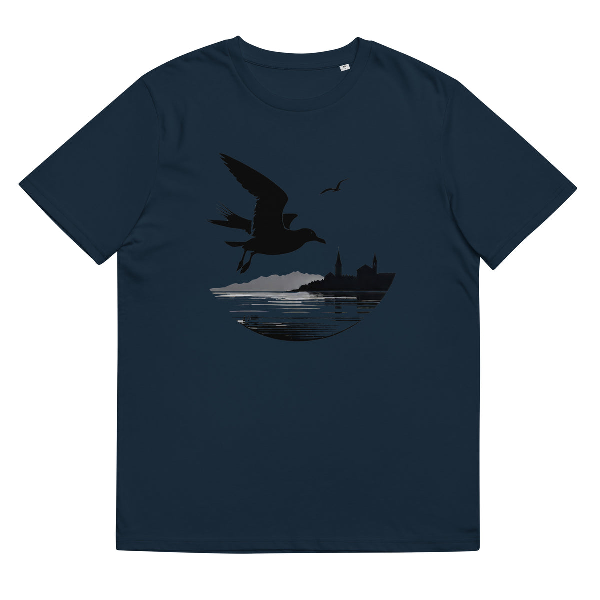 T-Shirt - Frontprint - Seagull and Harbour