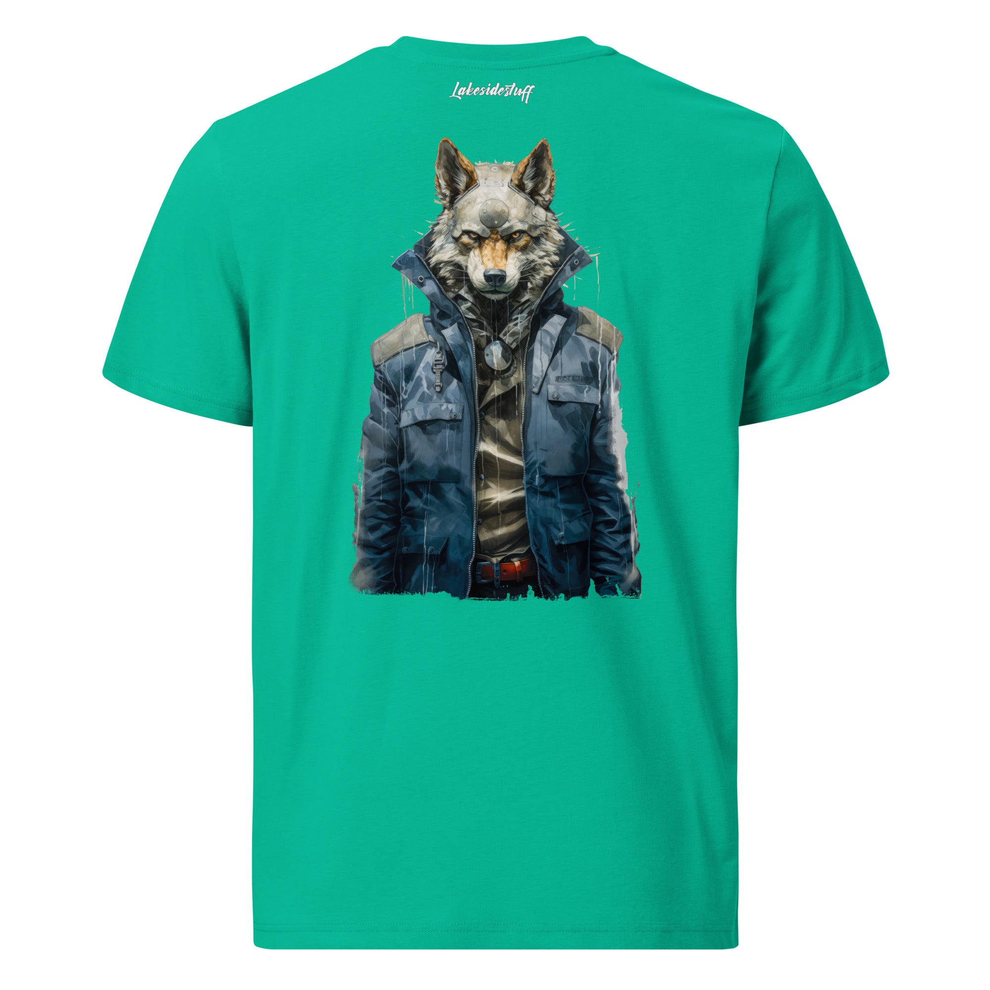 T-Shirt - Backprint - Wolf in jacket