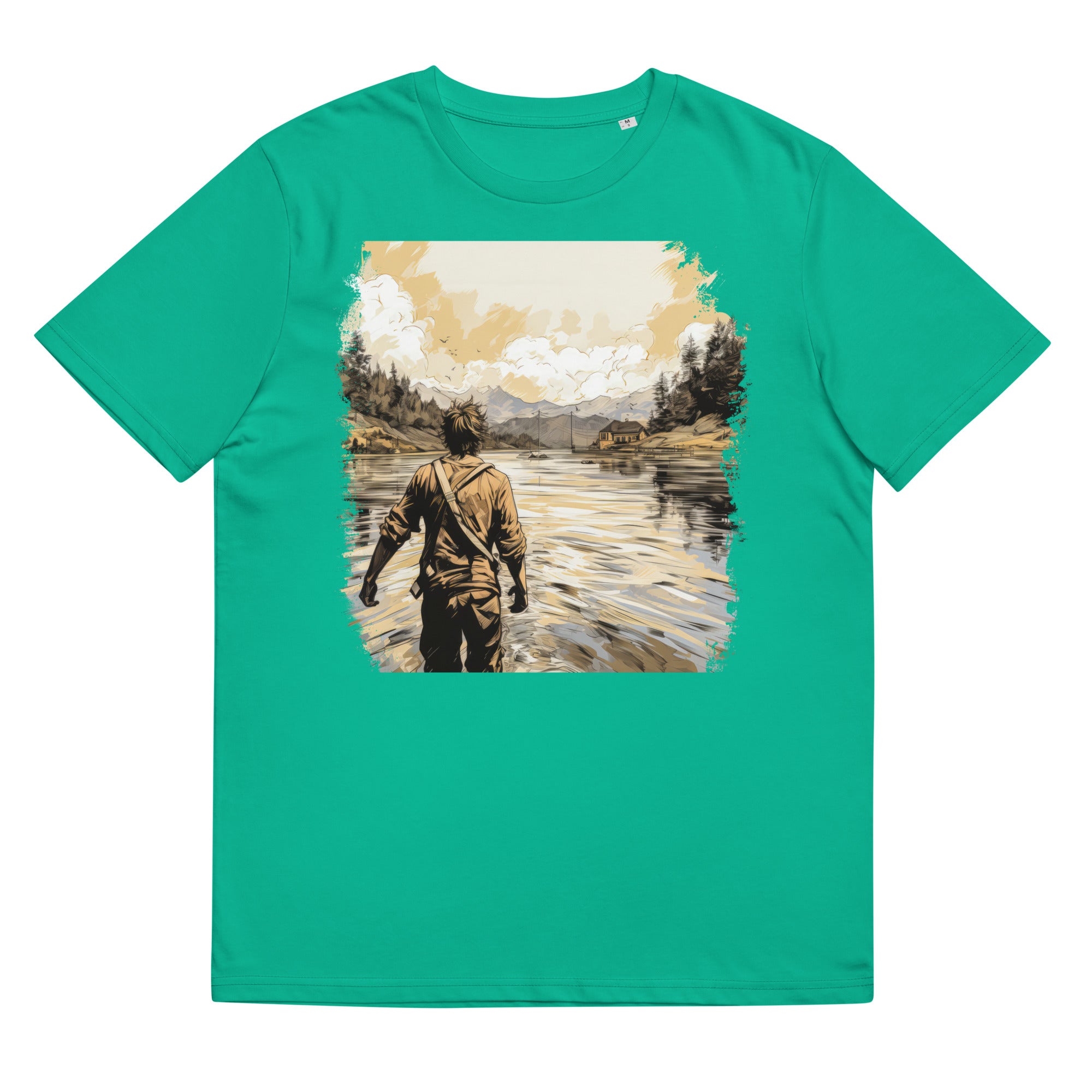 T-Shirt - Frontprint - Walking the river