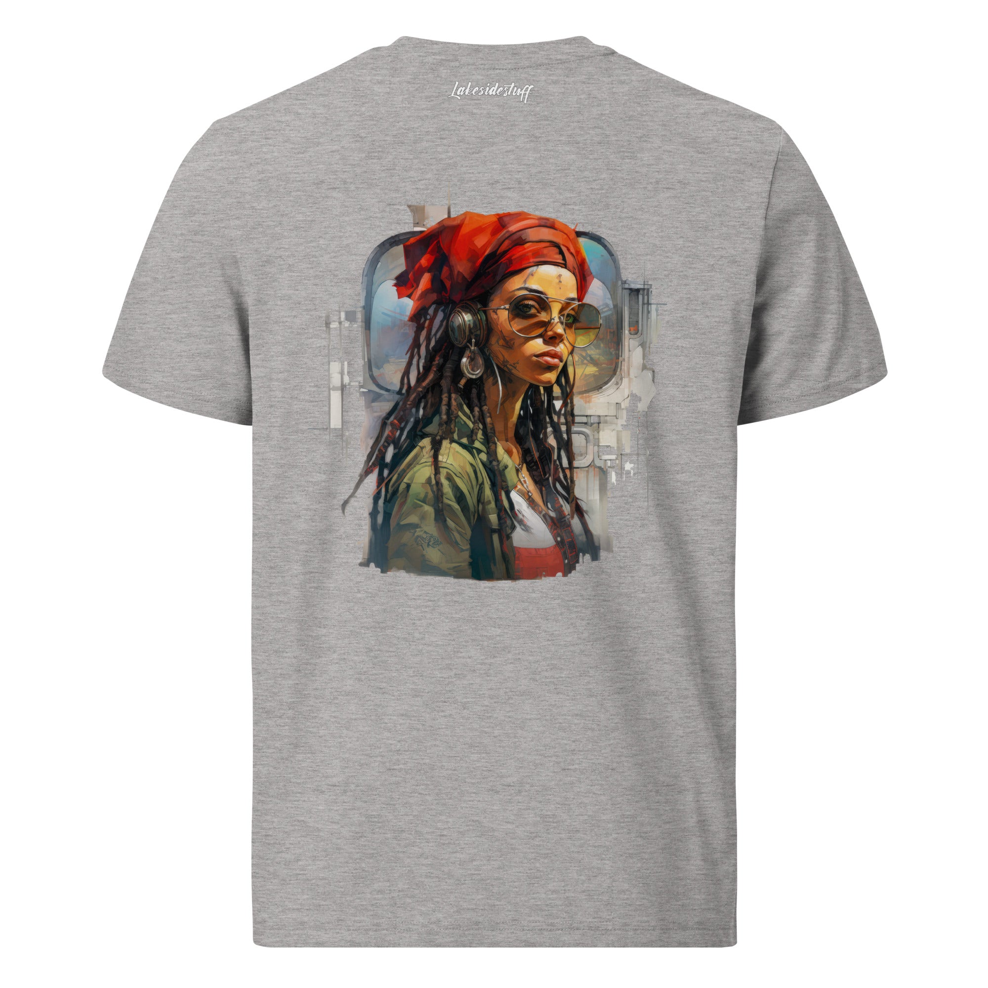 T-Shirt - Backprint - Lady with sunglasses