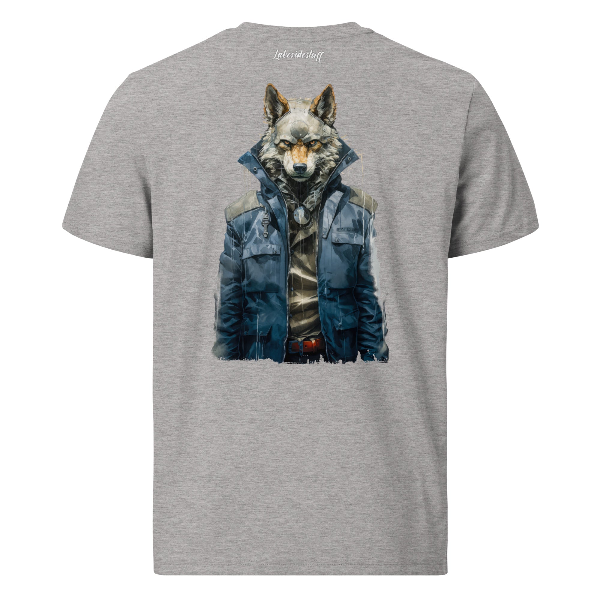 T-Shirt - Backprint - Wolf in jacket