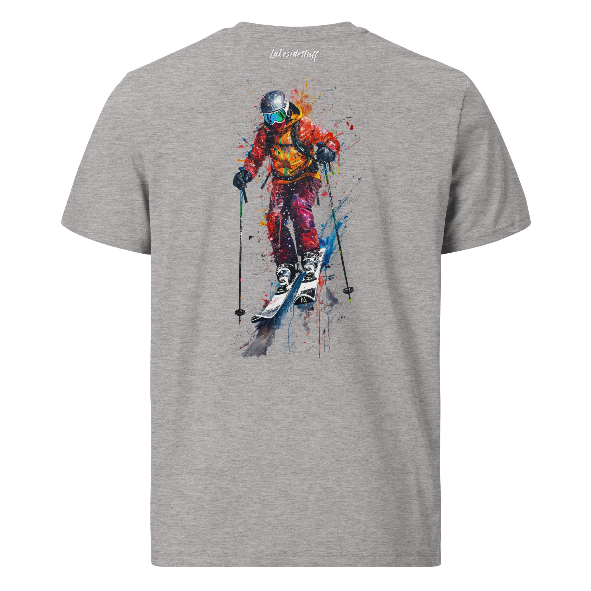 T-Shirt - Backprint - Ski downhill