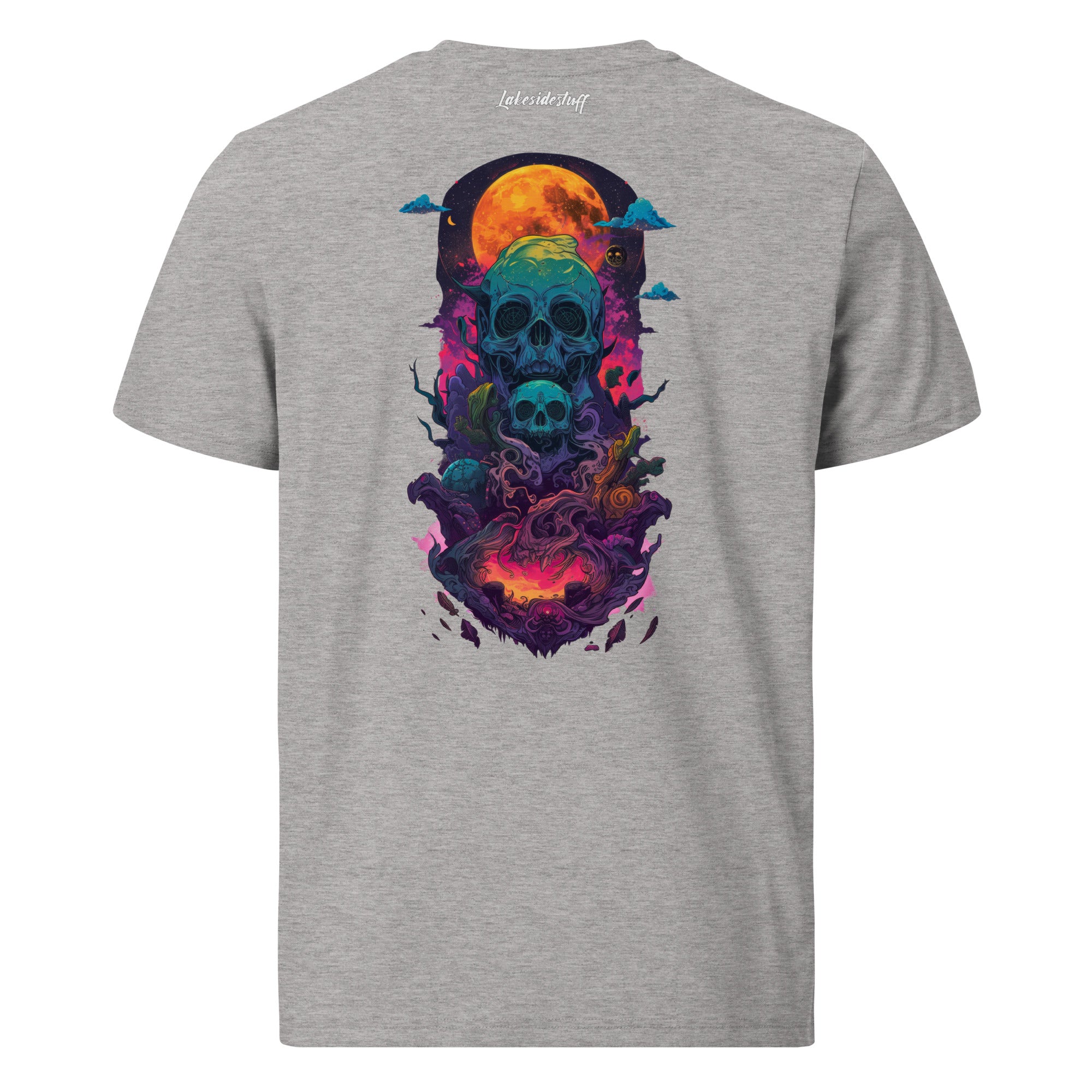 T-Shirt - Backprint - Psychodelic Skulls