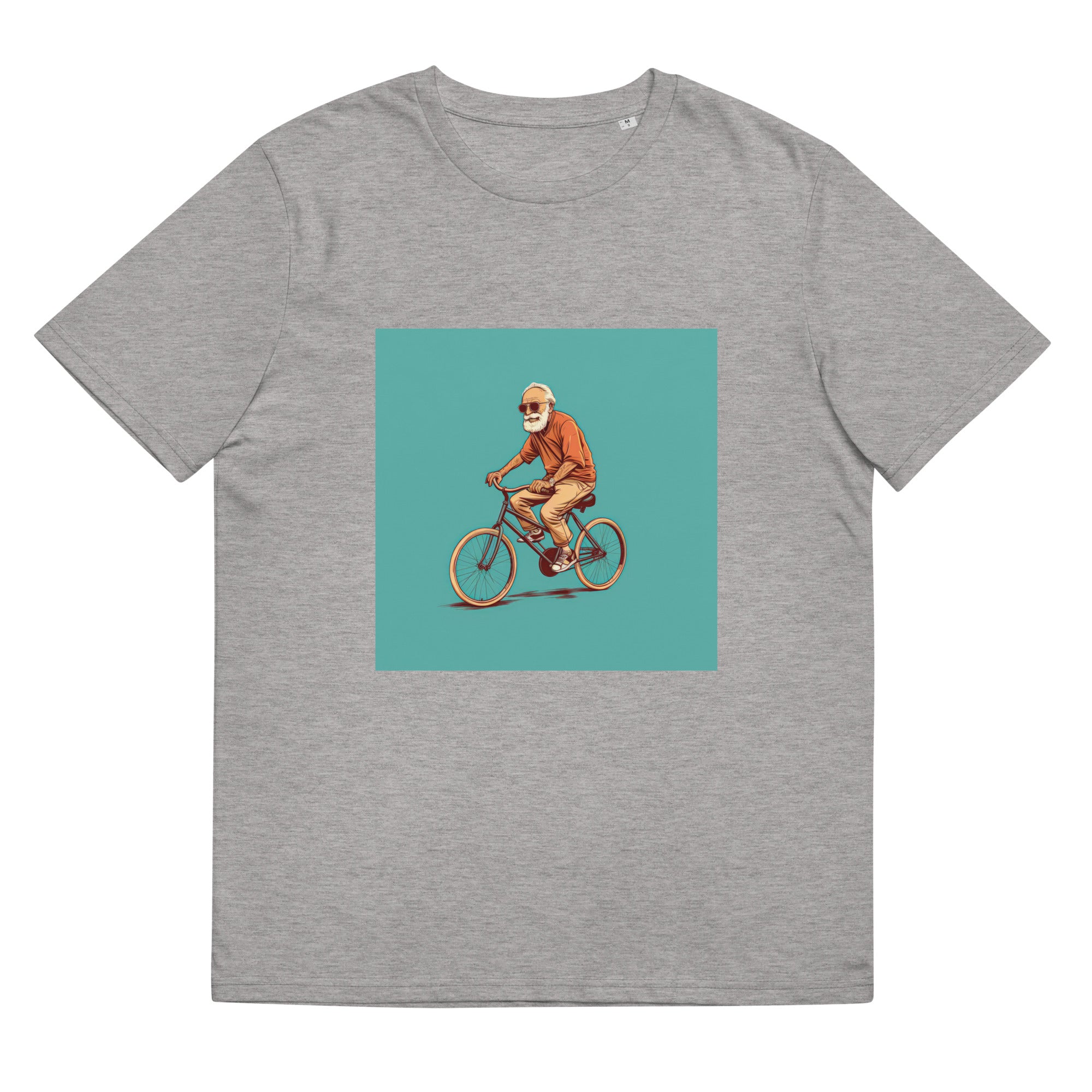 T-Shirt - Frontprint - Opa auf einem Fahrrad