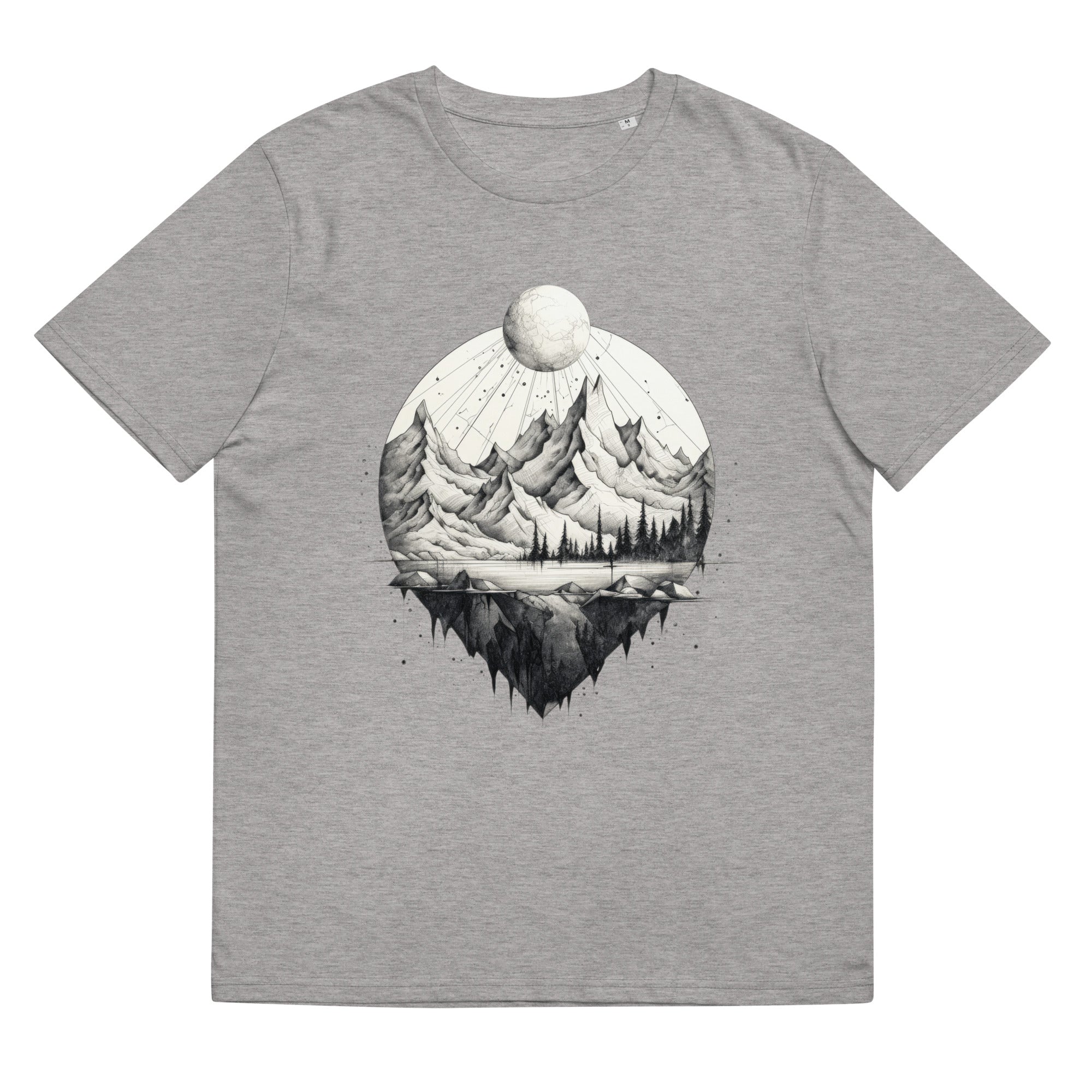 T-Shirt - Frontprint - Line Art Landschaft