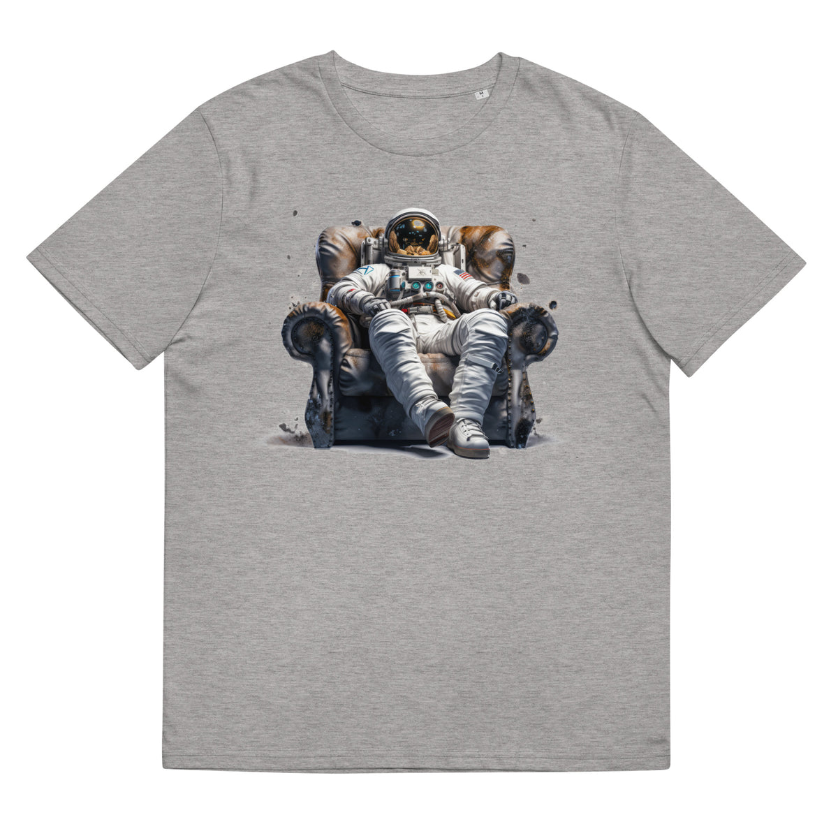 T-Shirt - Frontprint - Astronaut auf einem Sessel