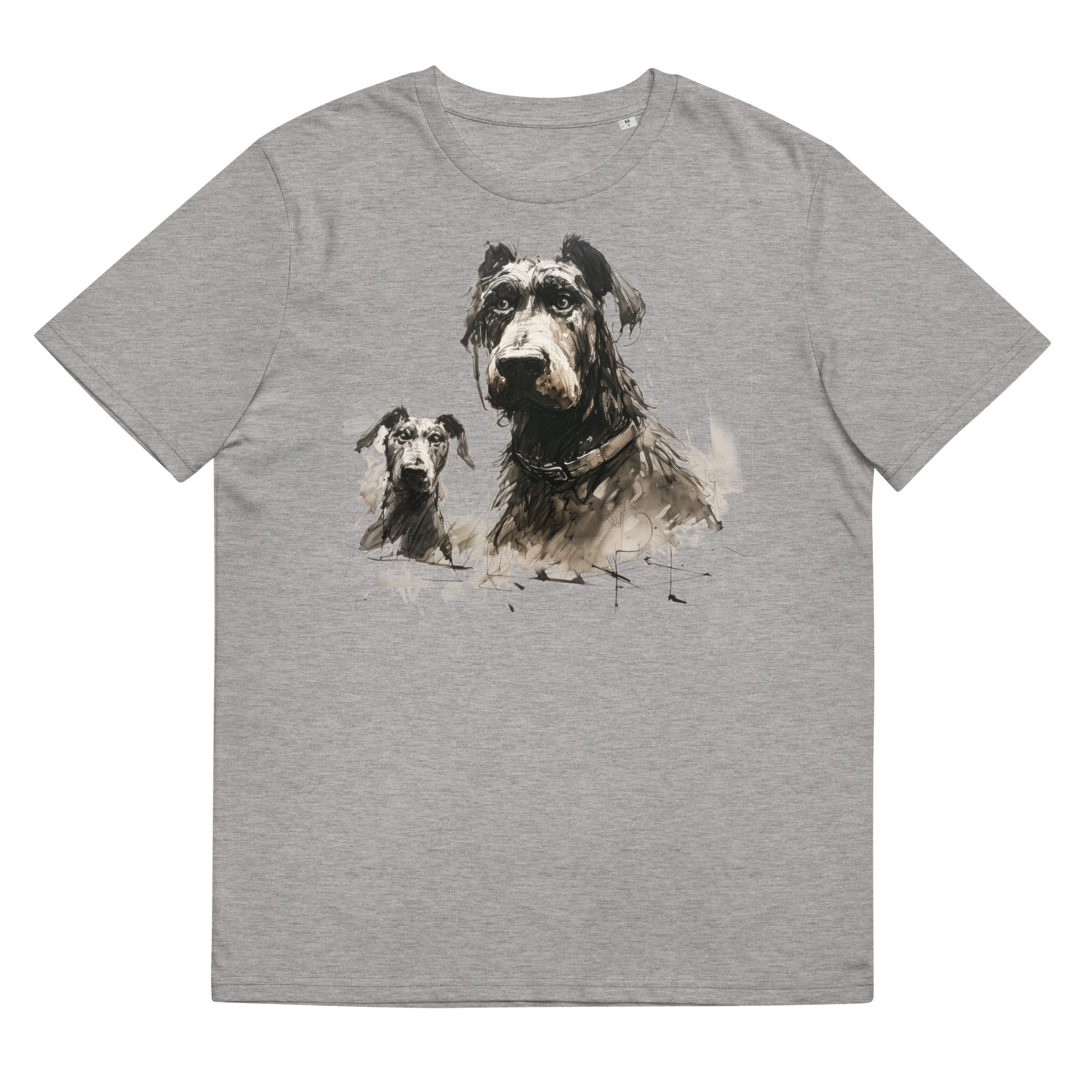 T-Shirt - Frontprint - Zwei Hunde - Scribble