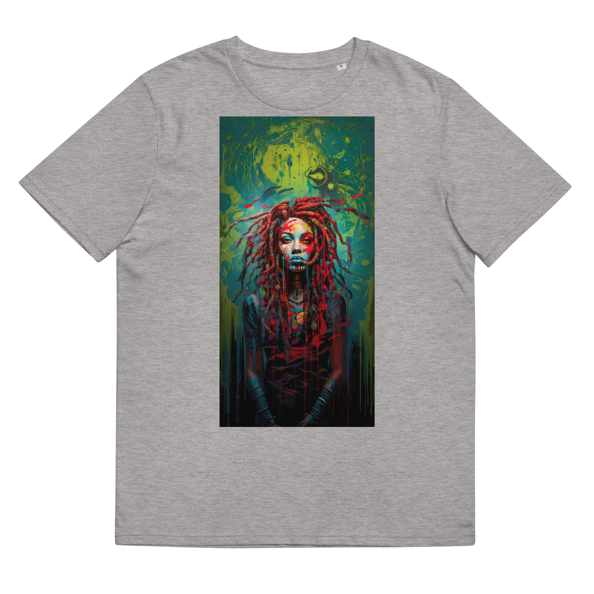 T-Shirt - Frontprint - Frau mit Dreadlocks