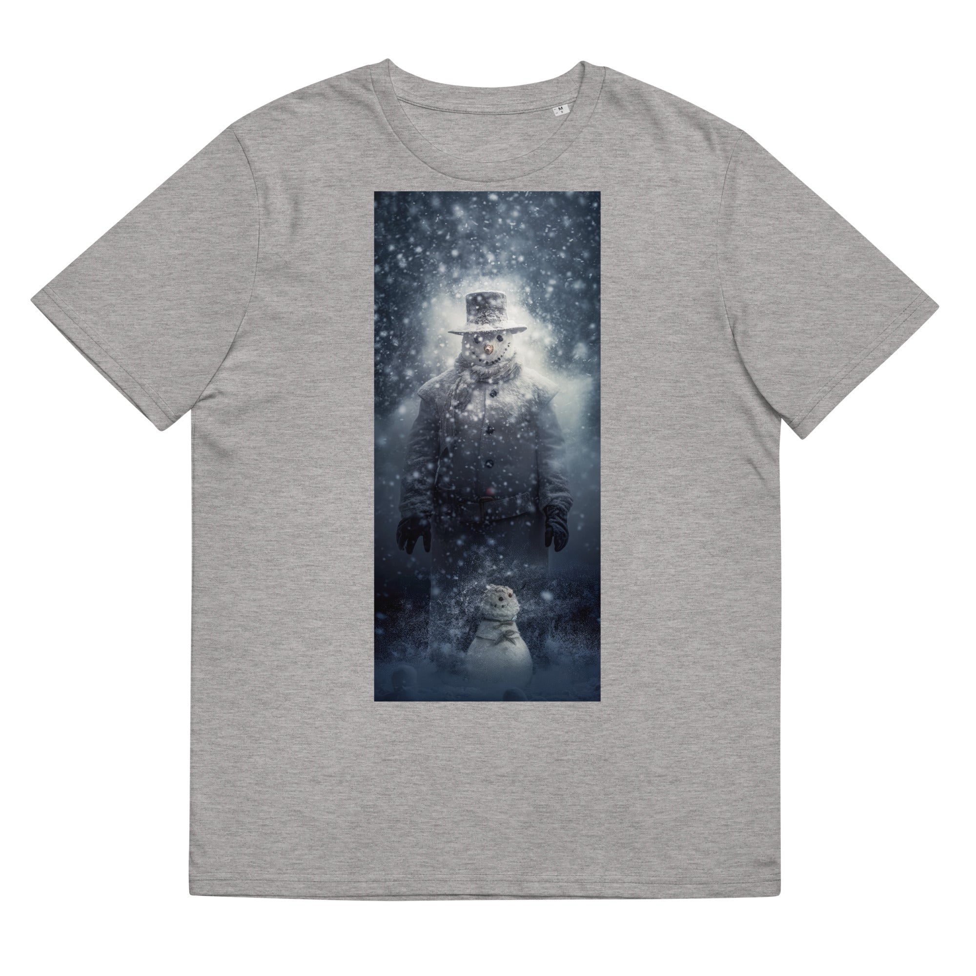 T-Shirt - Frontprint - Schneemann im Schneesturm