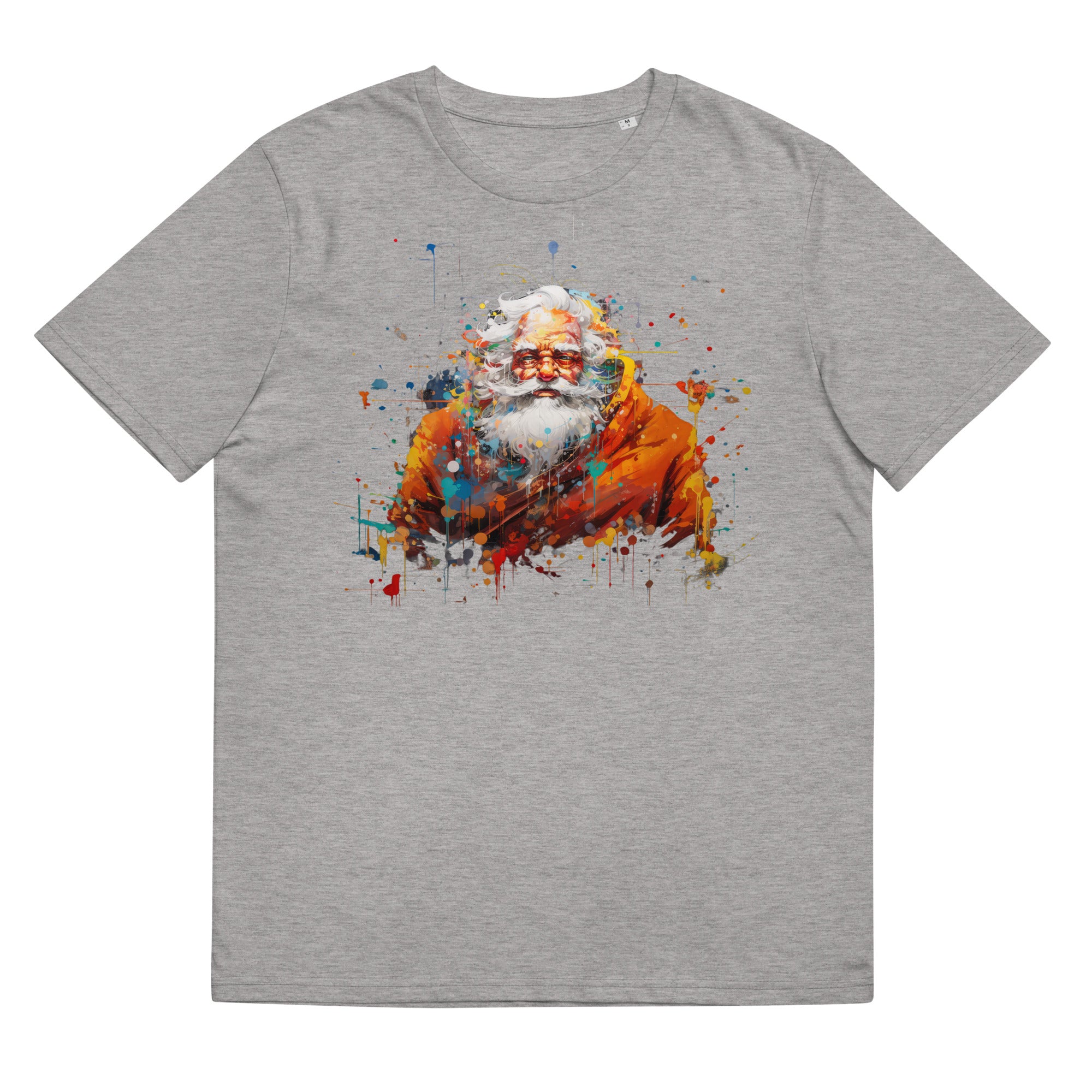 T-Shirt - Frontprint - Santa Clause mit Farbklecksen