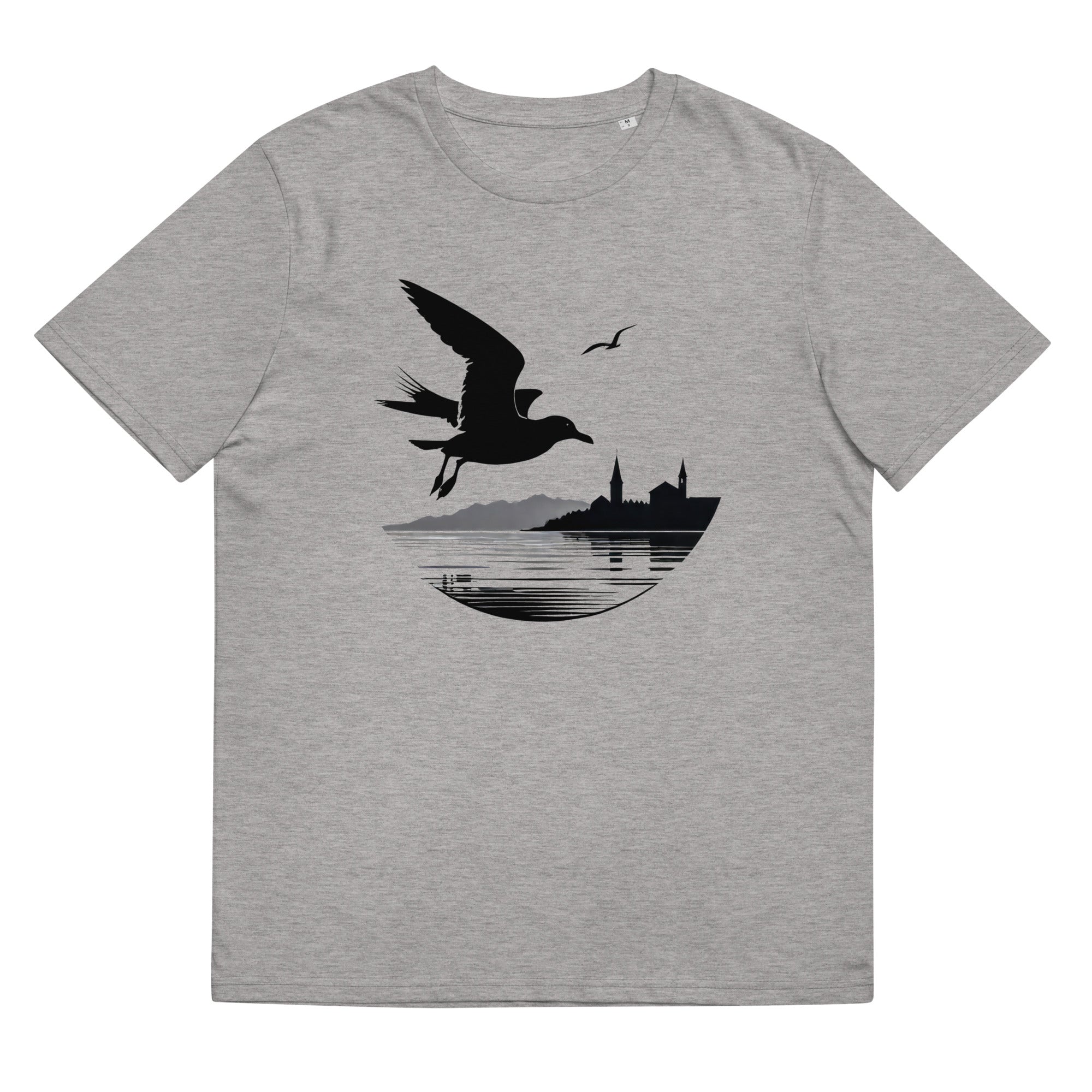 T-Shirt - Frontprint - Seagull and Harbour