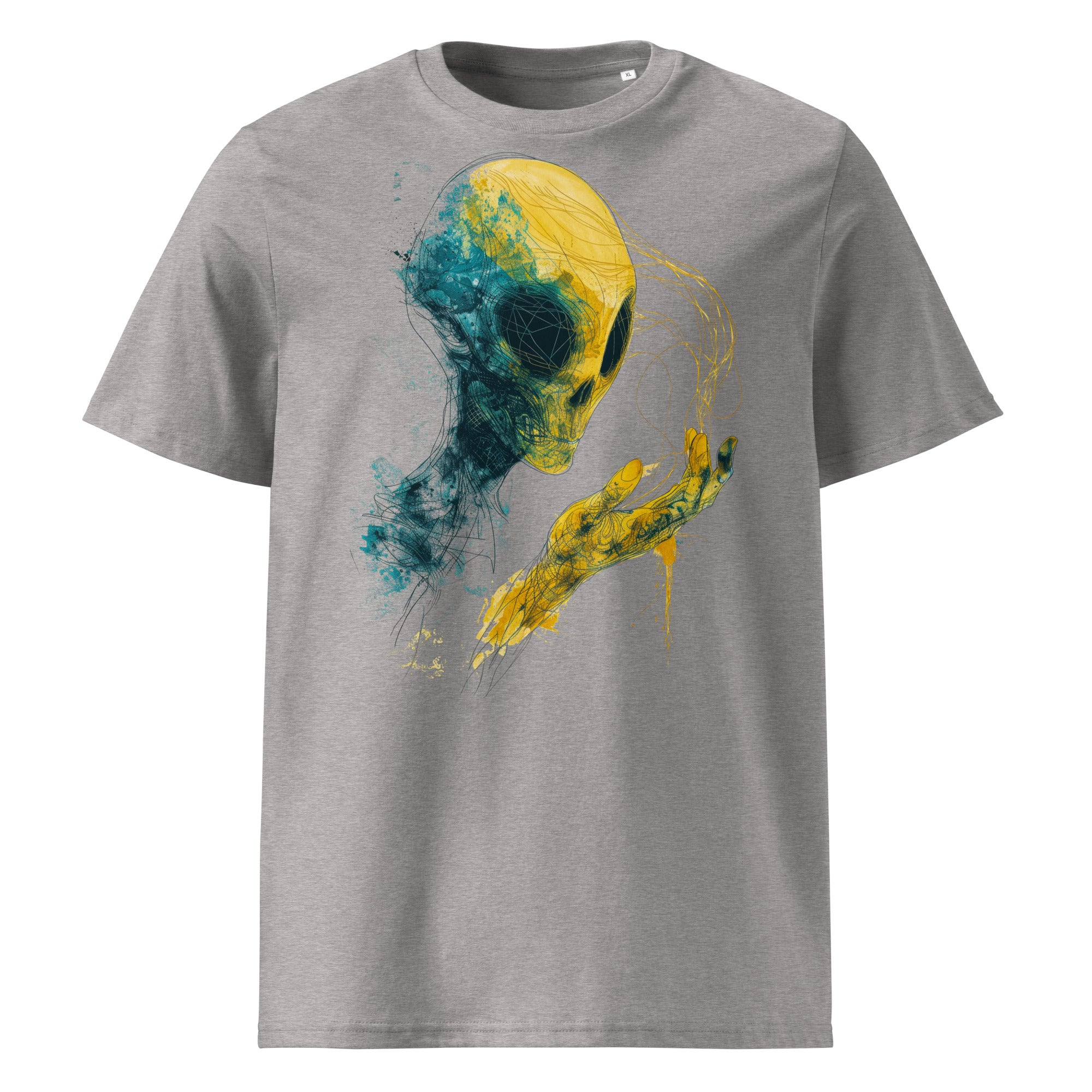 T-Shirt - Frontprint - Alien Head Yellow