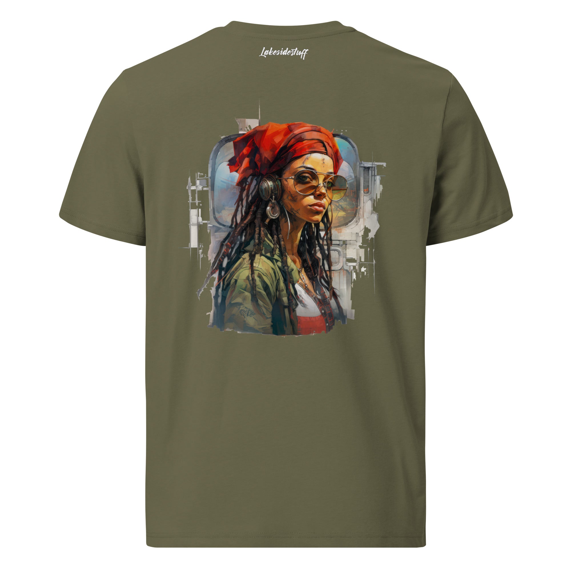 T-Shirt - Backprint - Lady with sunglasses