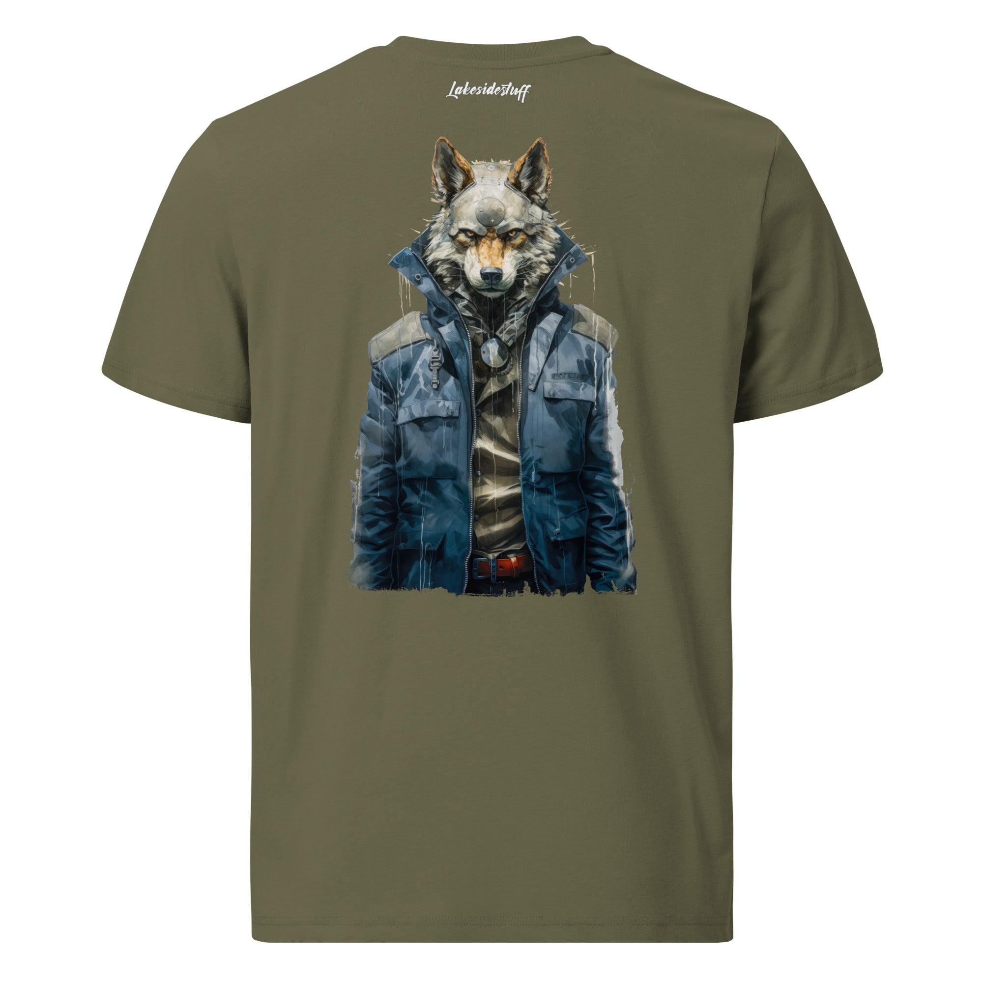 T-Shirt - Backprint - Wolf in jacket